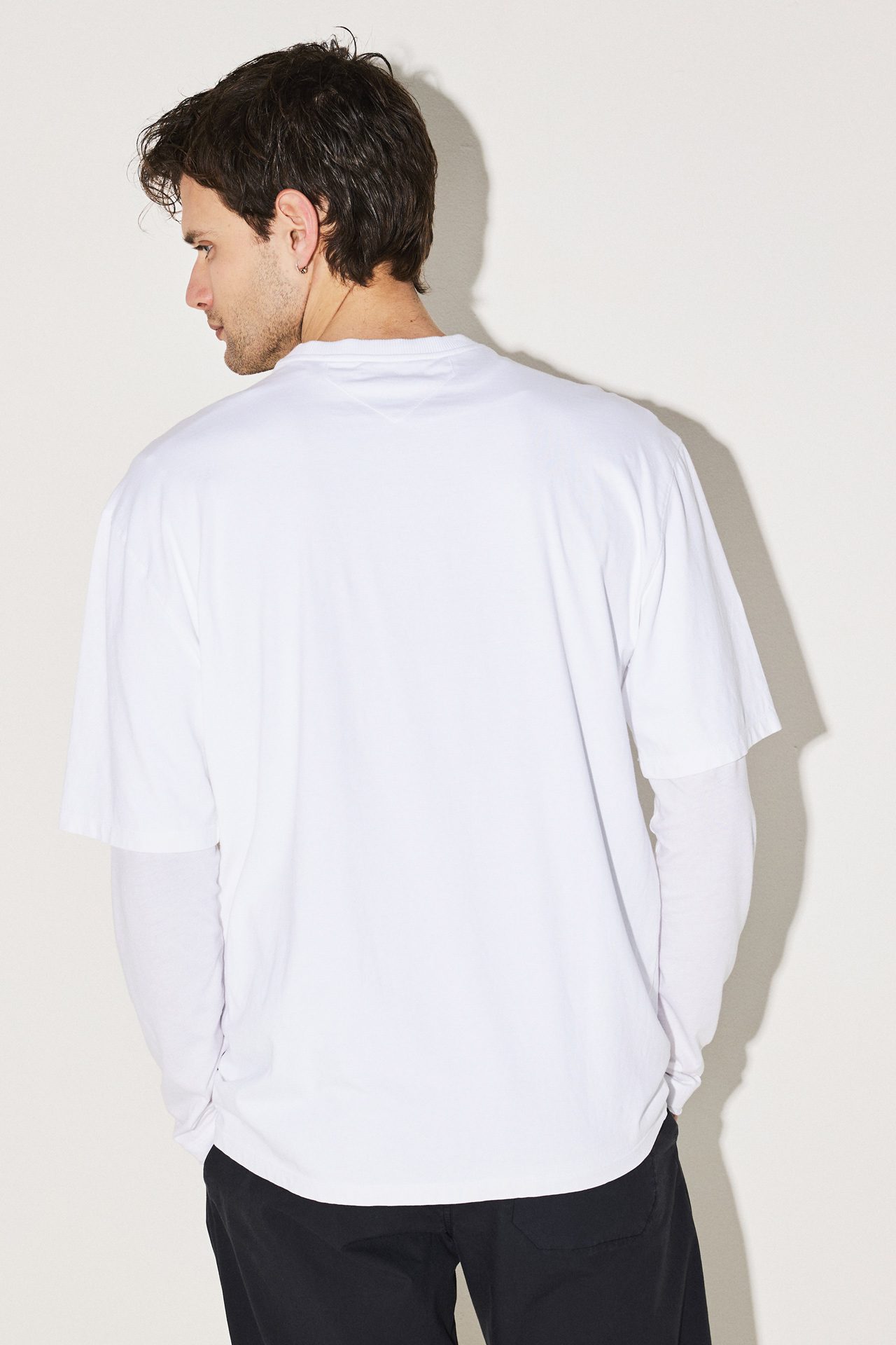 RIB NECK OVERSIZED TEE