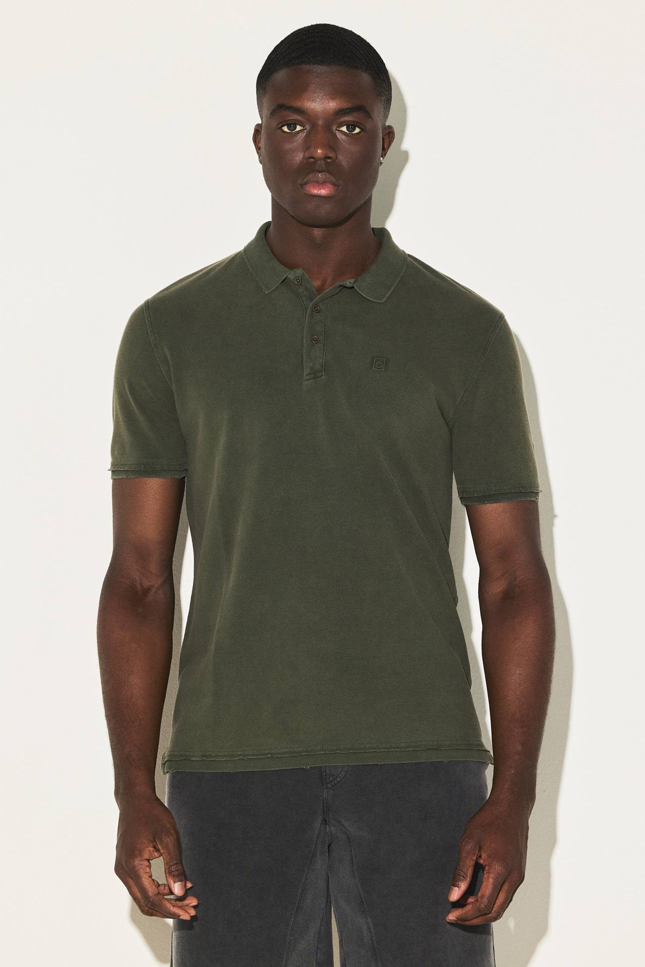 DESTROYED ACID PIQUE POLO