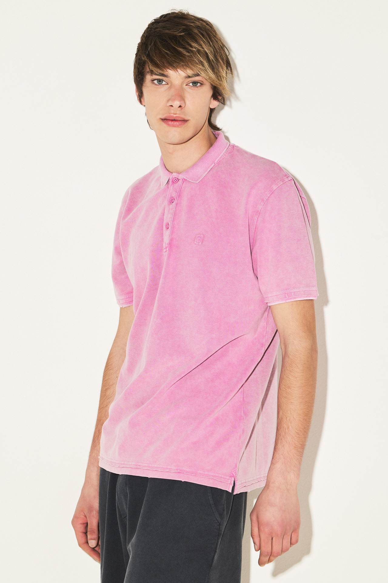 DESTROYED ACID PIQUE POLO