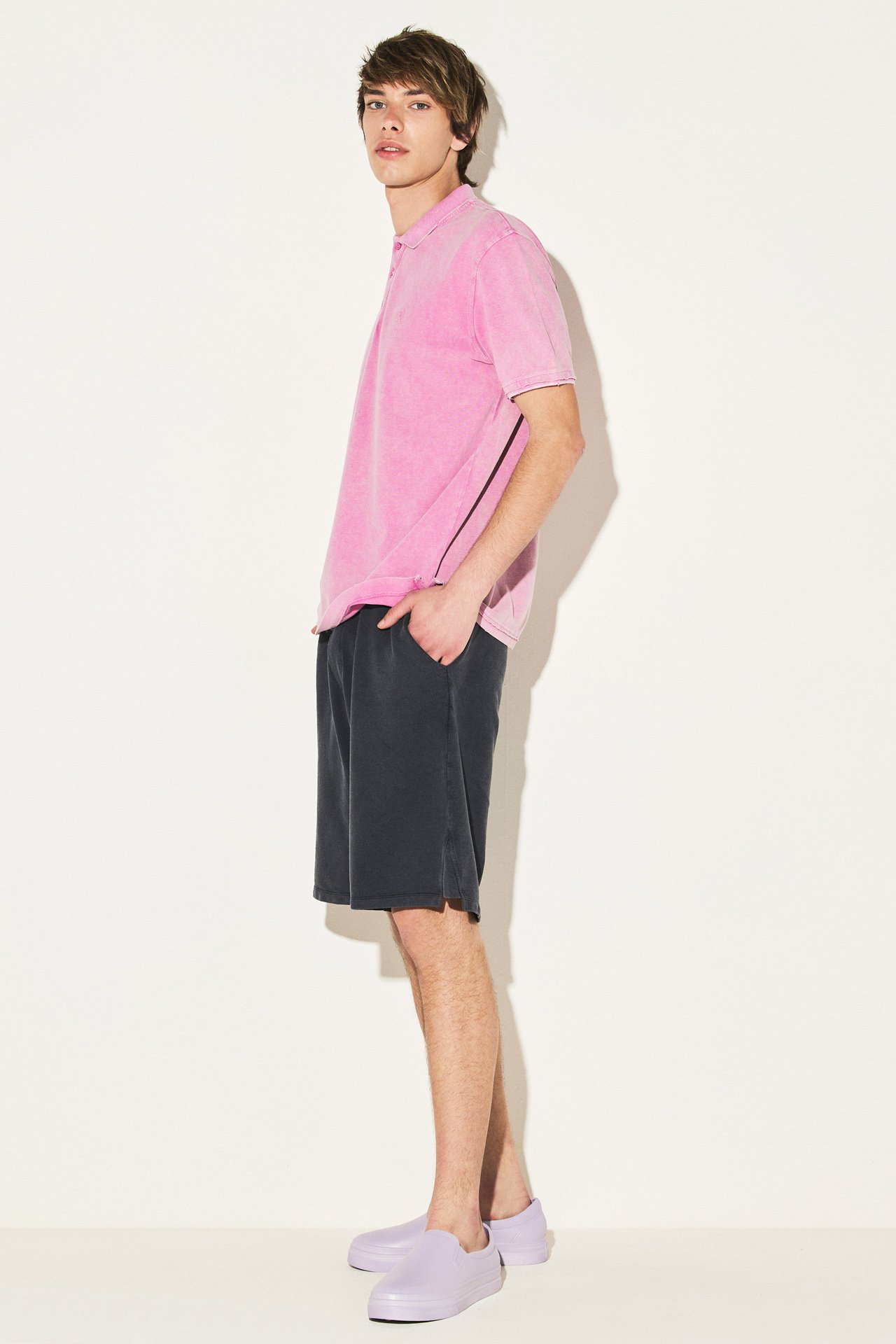DESTROYED ACID PIQUE POLO