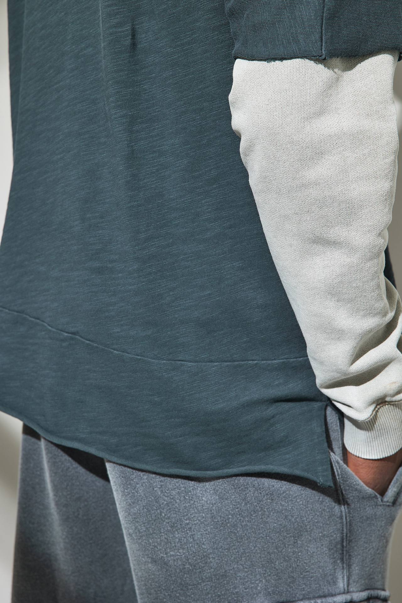 HEAVY SLUB SHOULDER DETAIL RELAXED TEE