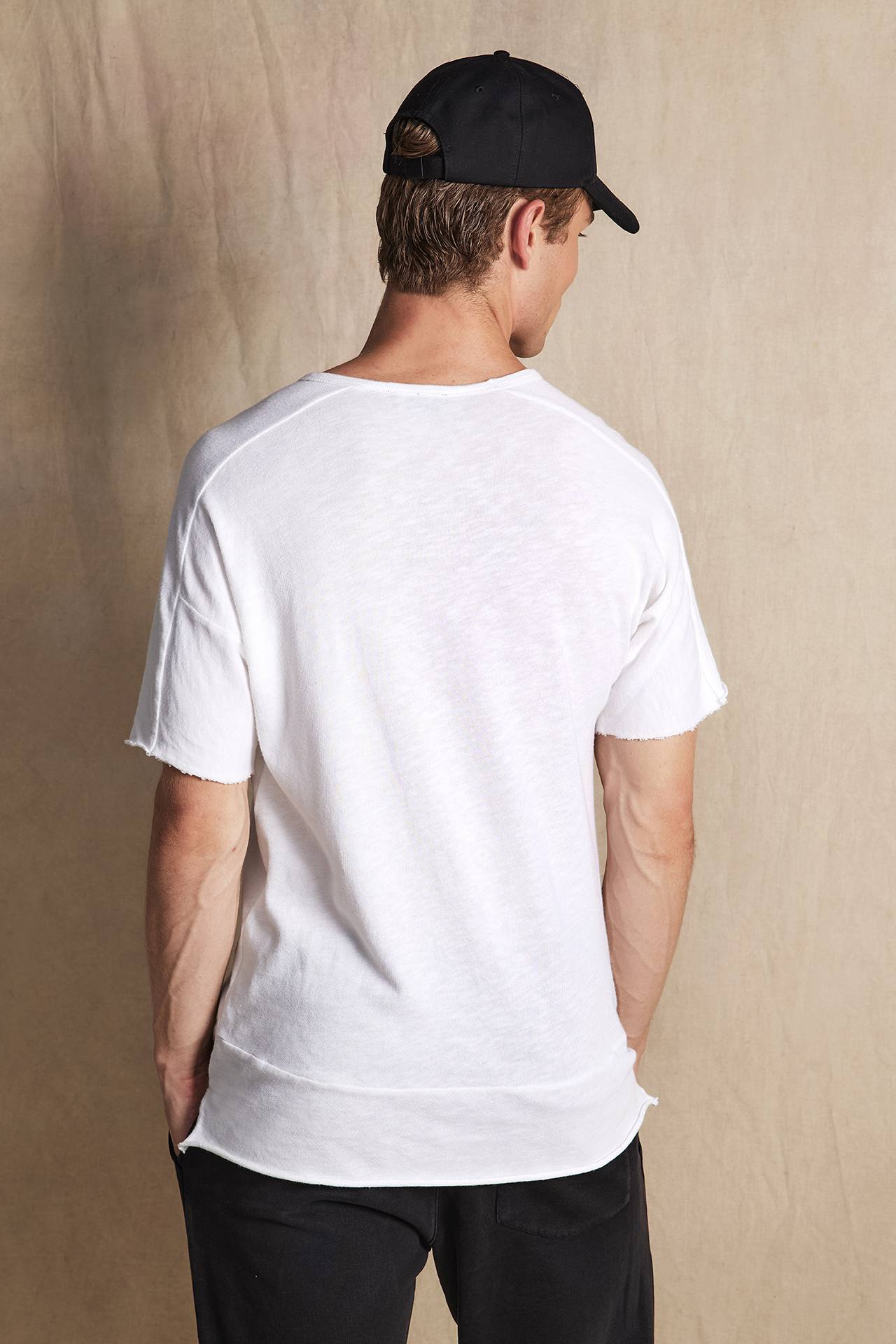 HEAVY SLUB SHOULDER DETAIL RELAXED TEE