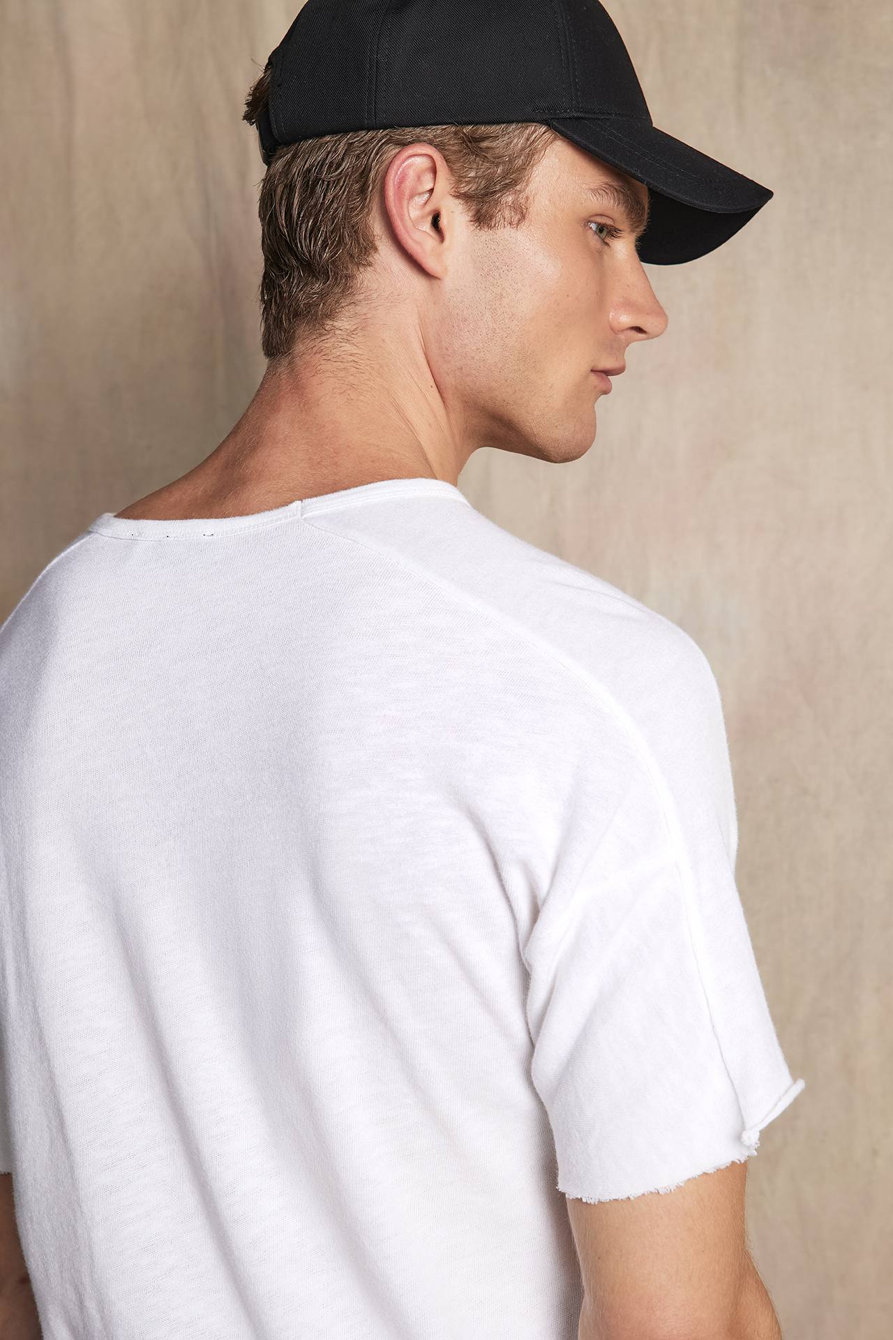 HEAVY SLUB SHOULDER DETAIL RELAXED TEE