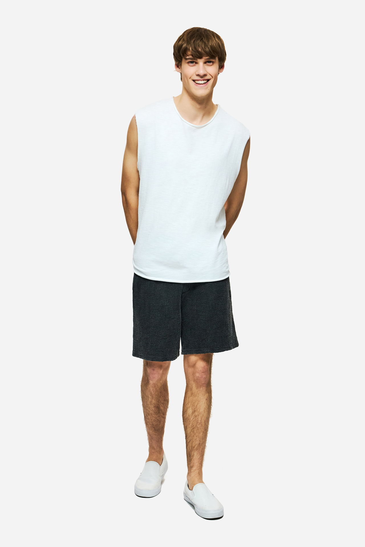 SLUB TANK TOP WITH RAW EDGES