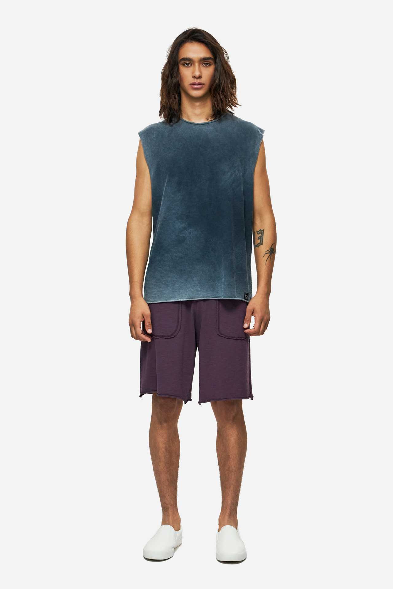 SLUB TANK TOP WITH RAW EDGES
