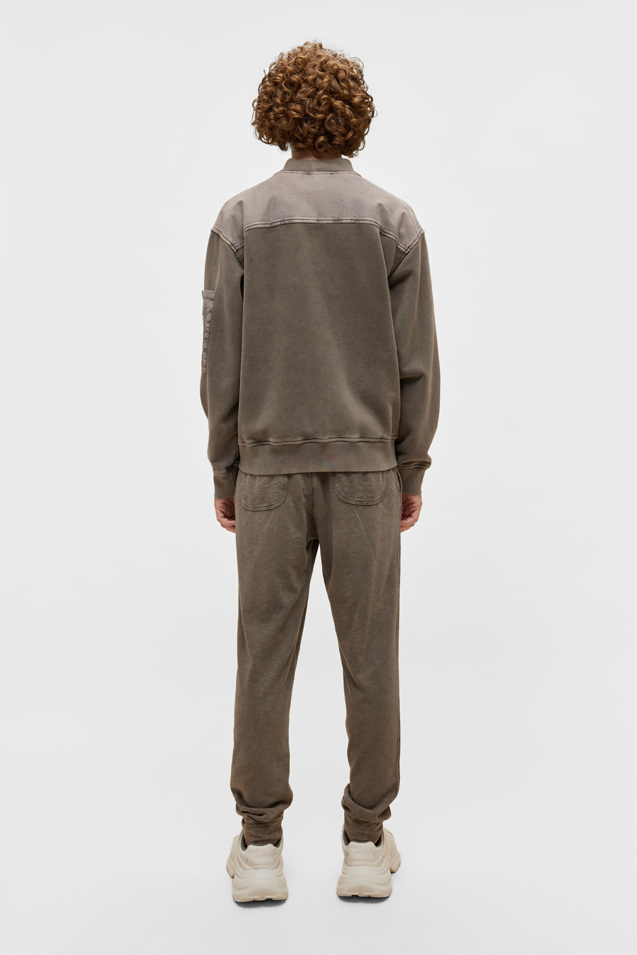 Contrast Bomber Full Zip