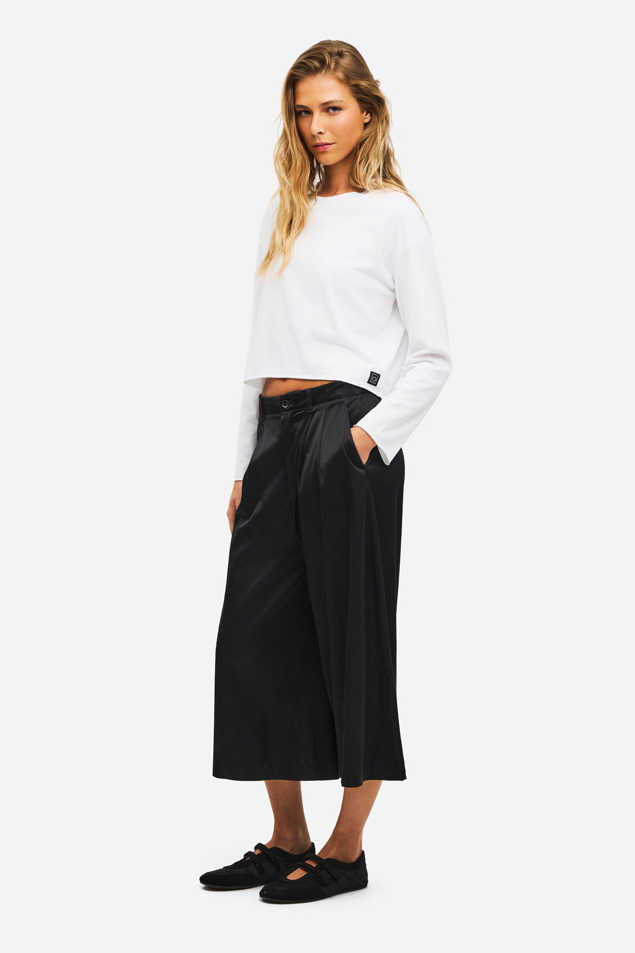 LONG SATIN BERMUDA