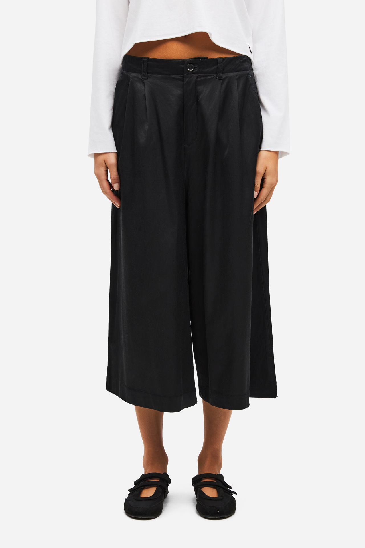 LONG SATIN BERMUDA