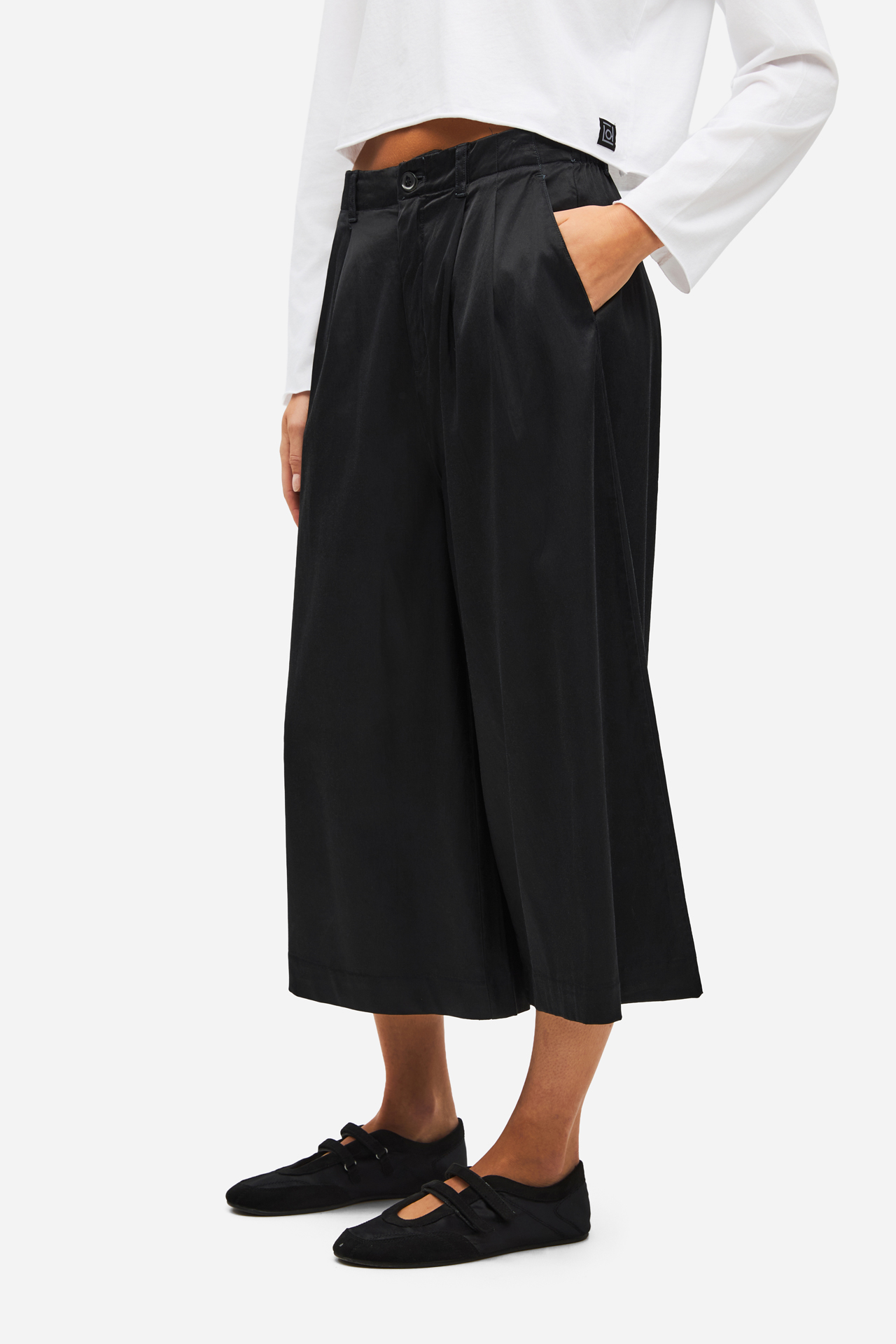 LONG SATIN BERMUDA