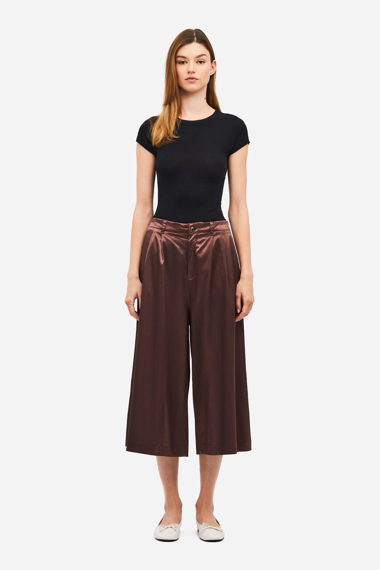 LONG SATIN BERMUDA
