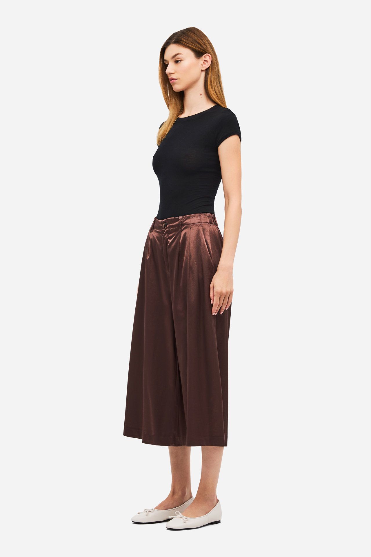 LONG SATIN BERMUDA