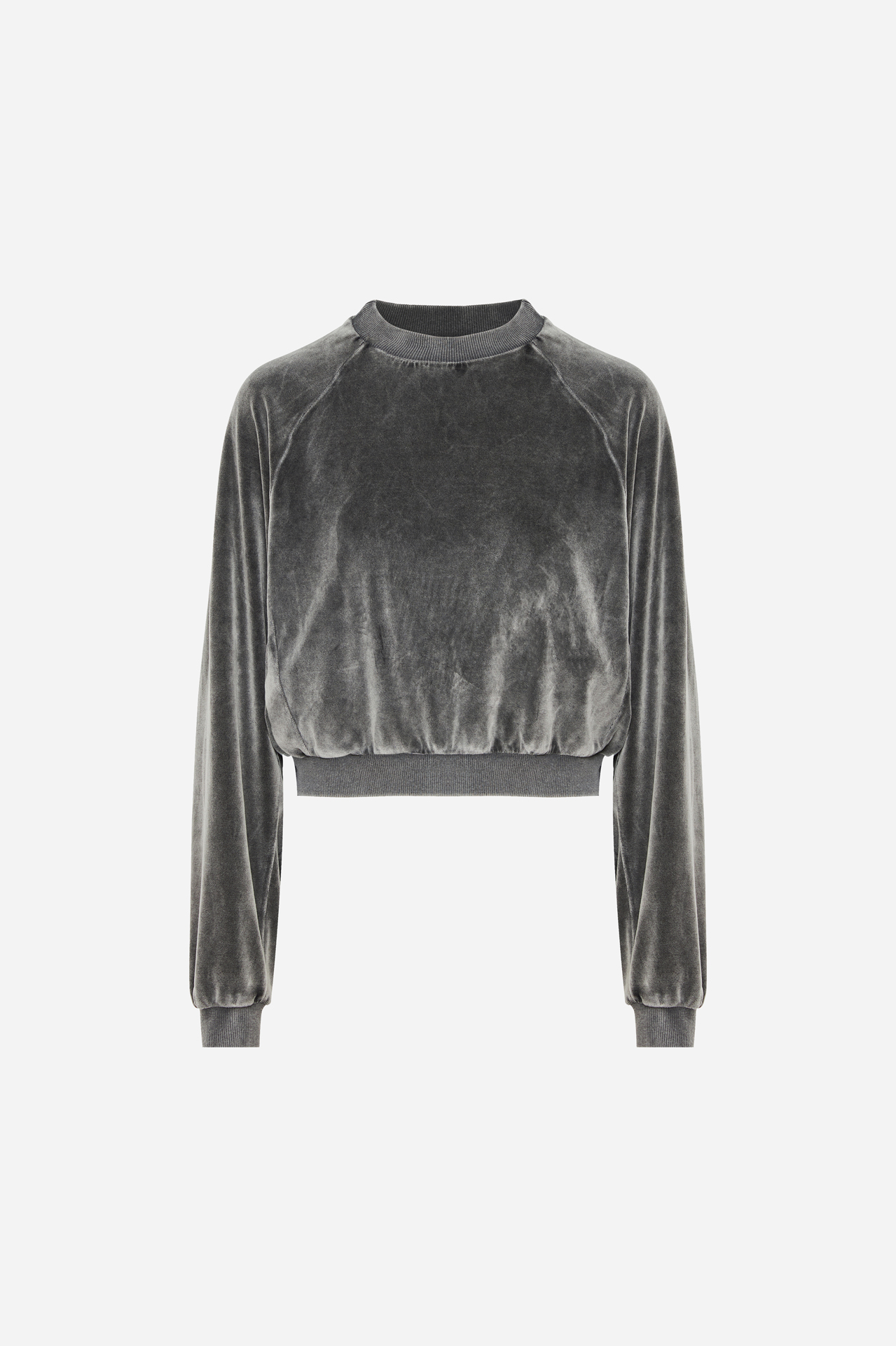 RELAXED VELVET CREWNECK
