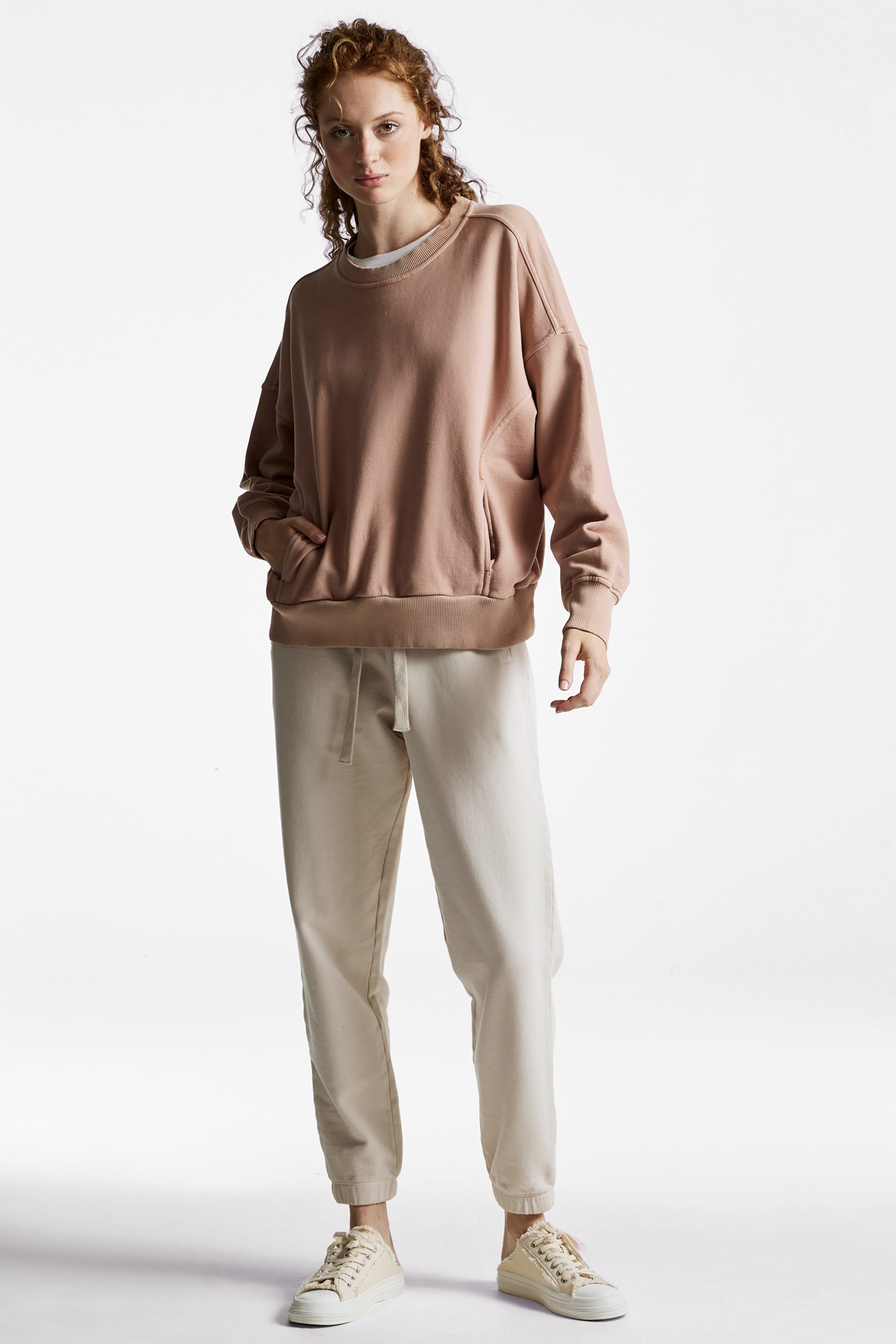 Divided Detailing And Pockets Sweatshirt