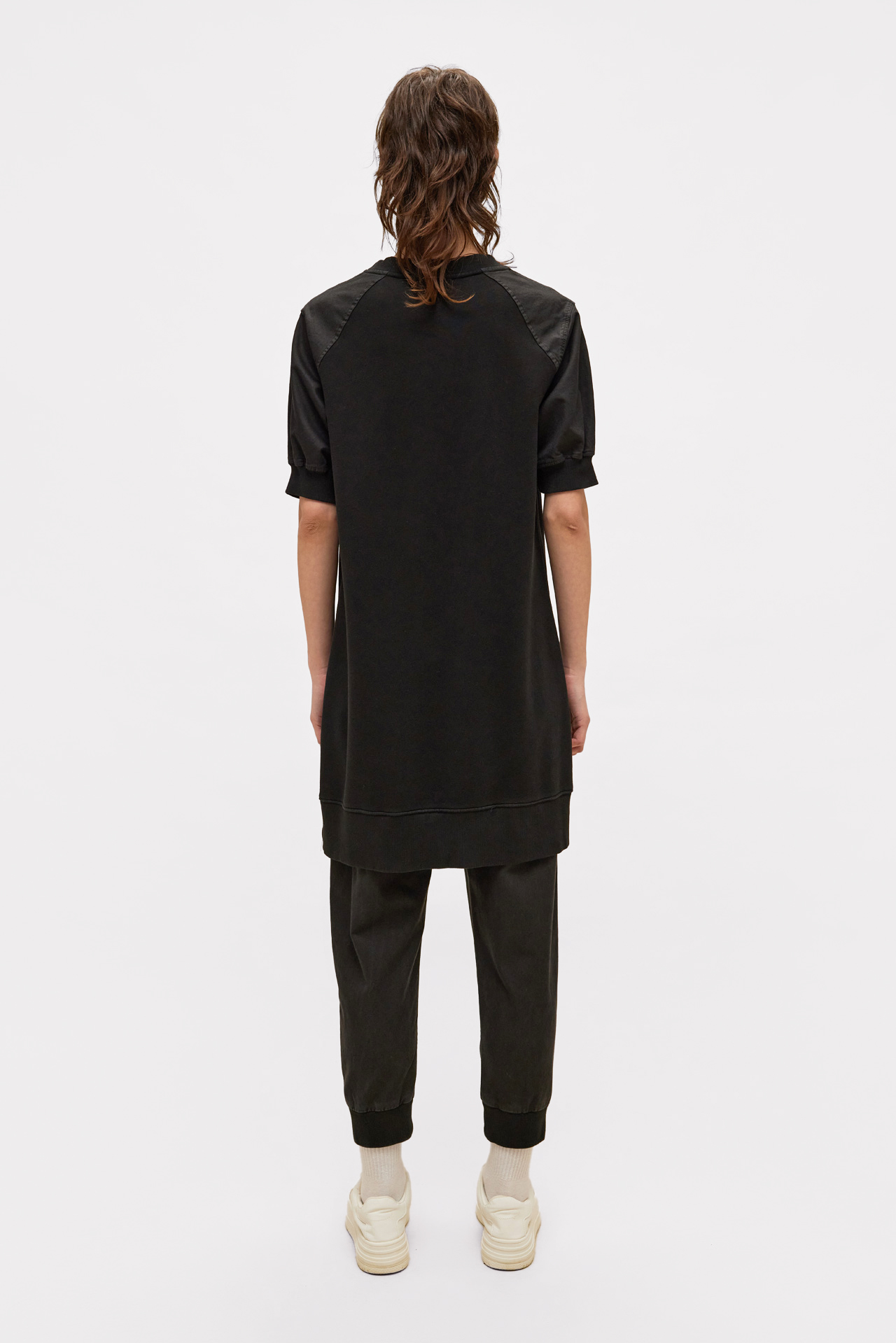 Contrast Crewneck Dress