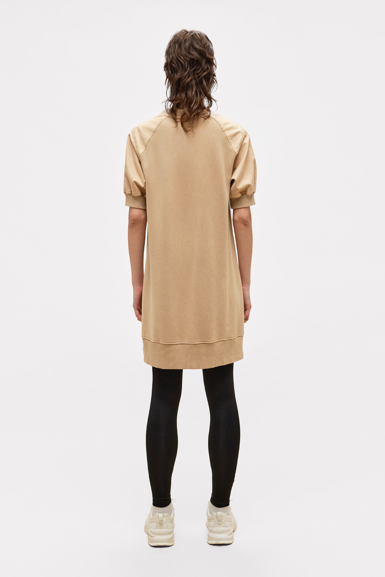 Contrast Crewneck Dress