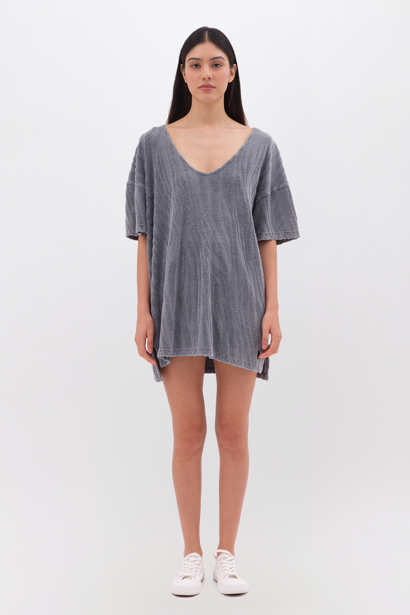 JAQUARD TERRY TOWEL DRESS