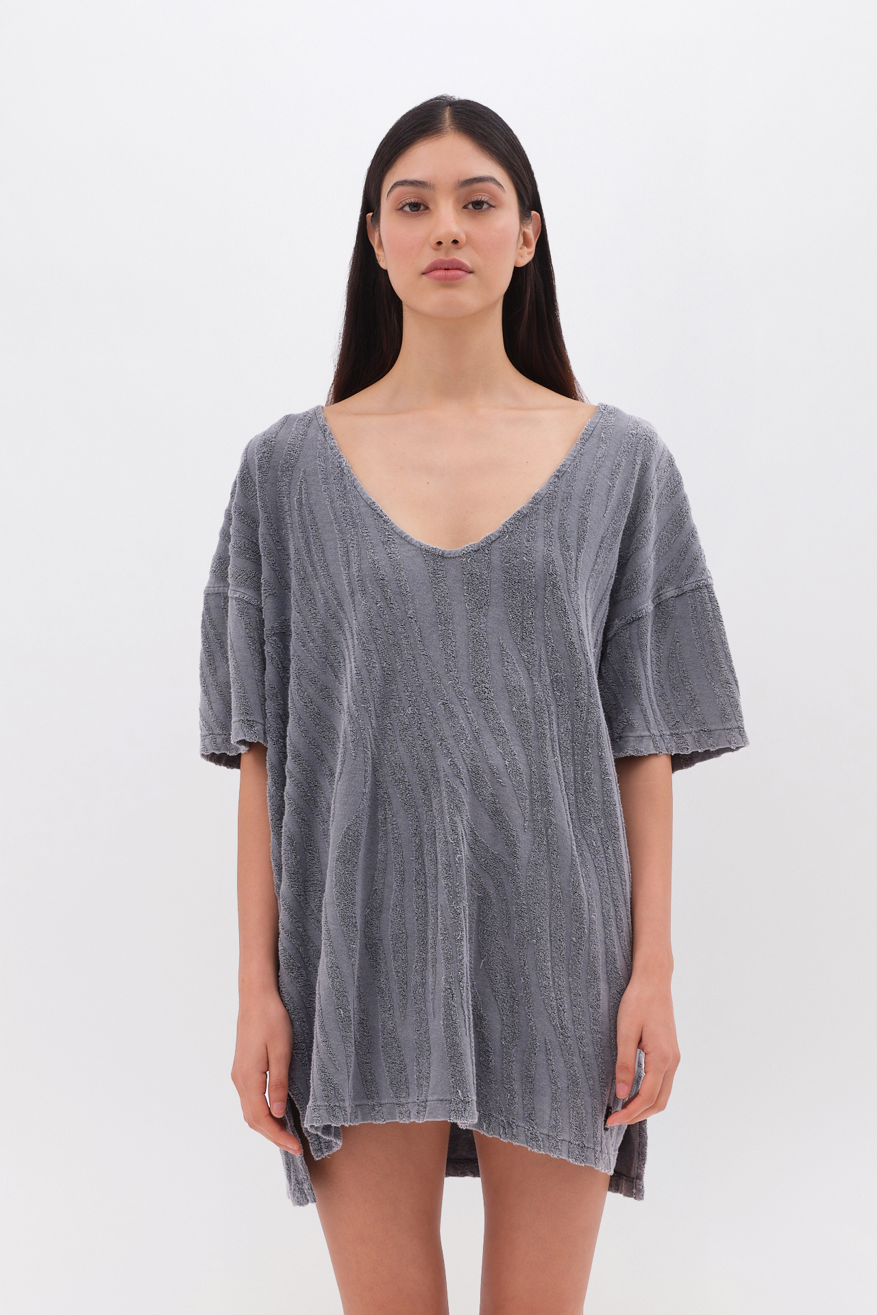 JAQUARD TERRY TOWEL DRESS