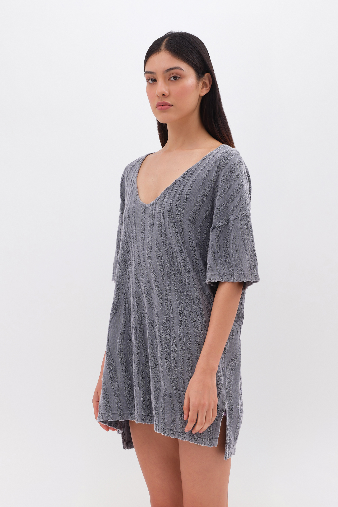 JAQUARD TERRY TOWEL DRESS