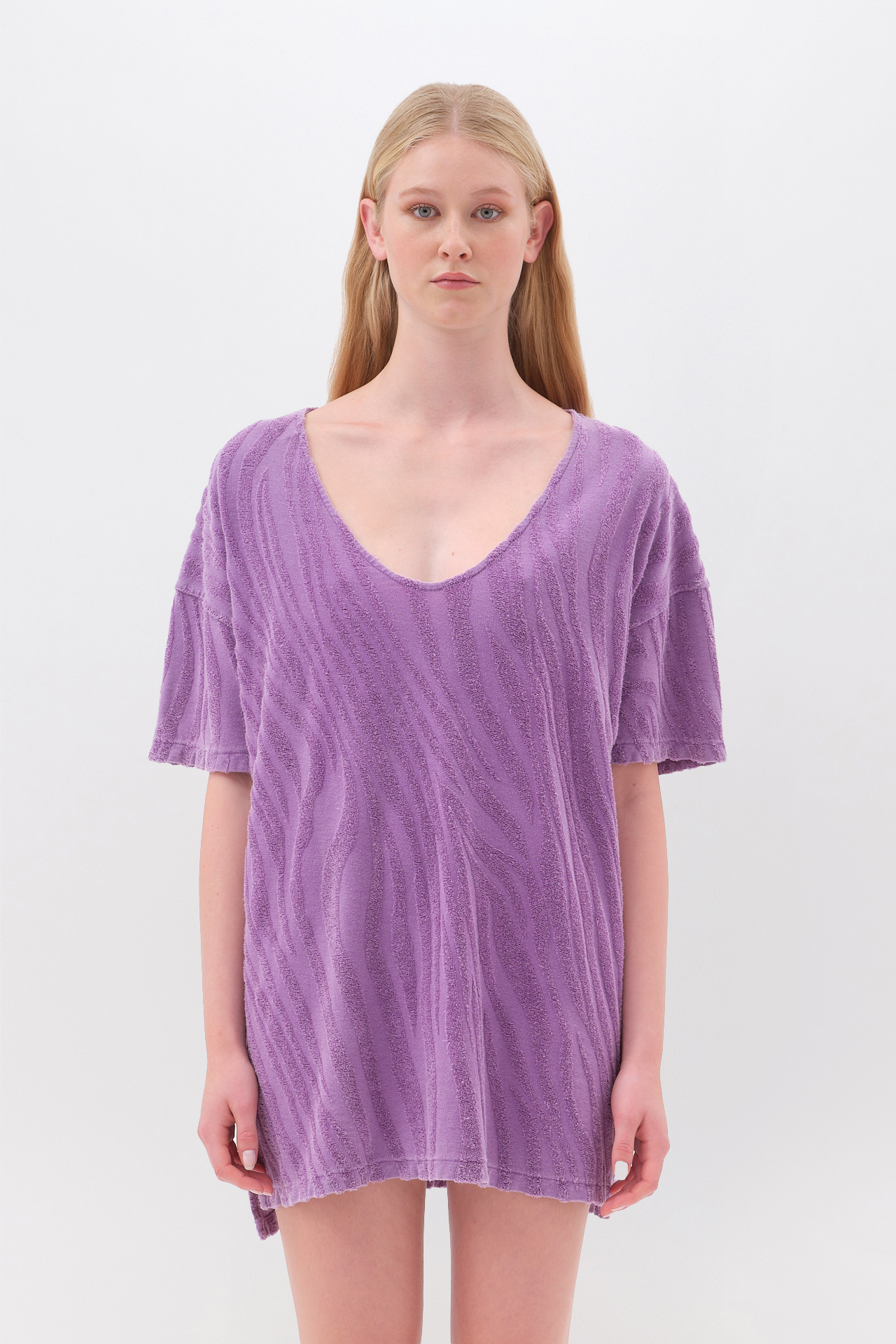 JAQUARD TERRY TOWEL DRESS