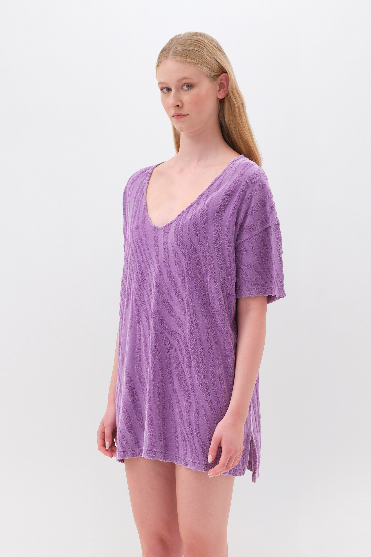 JAQUARD TERRY TOWEL DRESS
