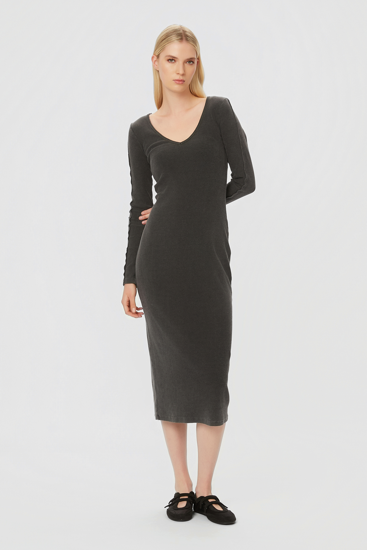 SLIM FIT RIB DRESS