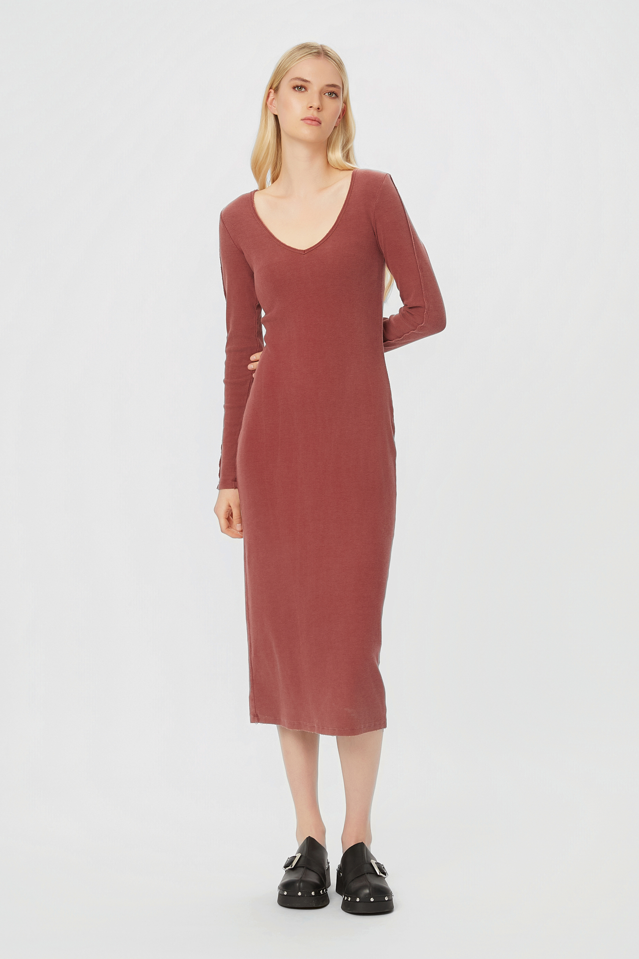 SLIM FIT RIB DRESS
