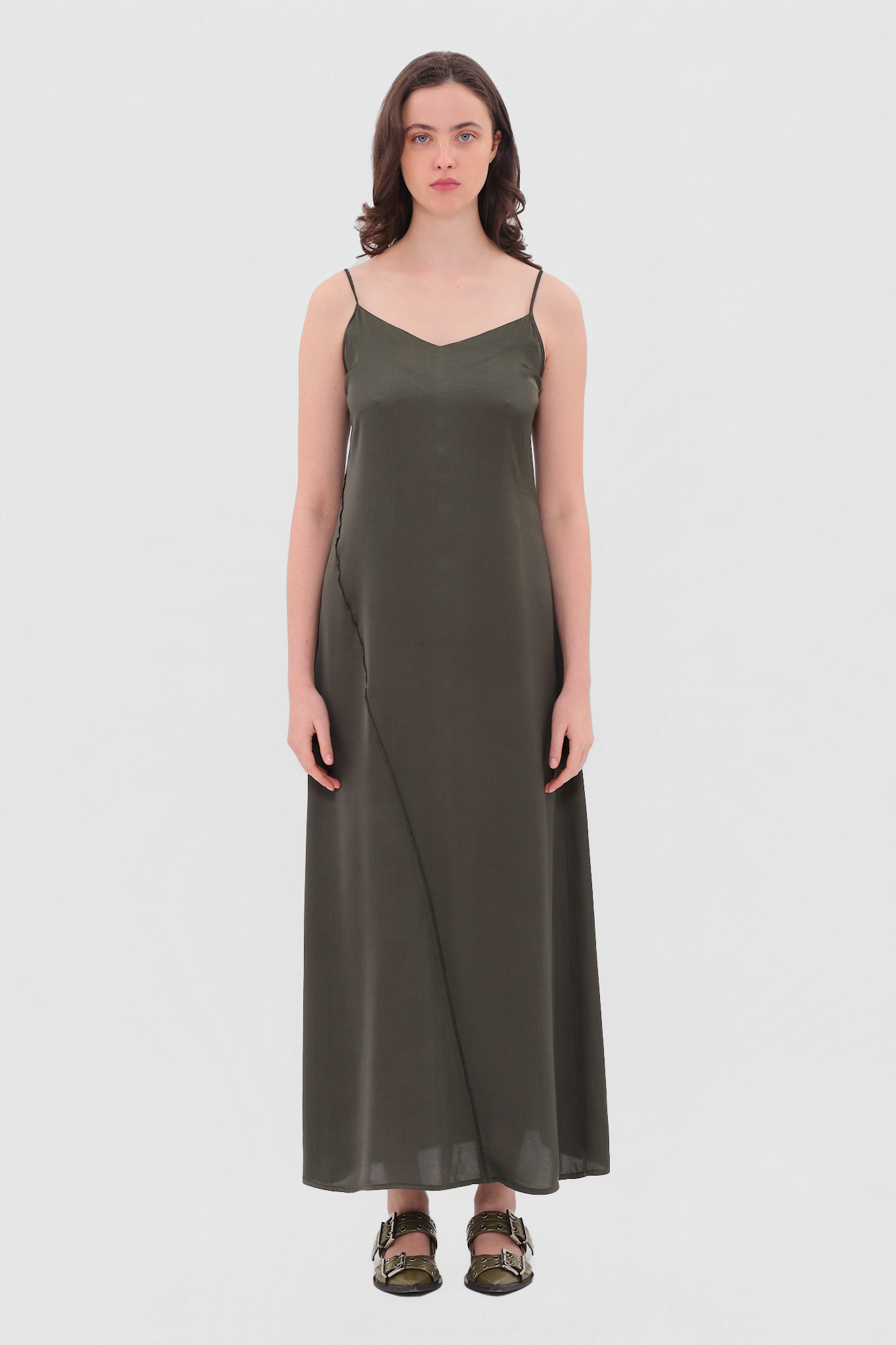 SATIN MAXI DRESS