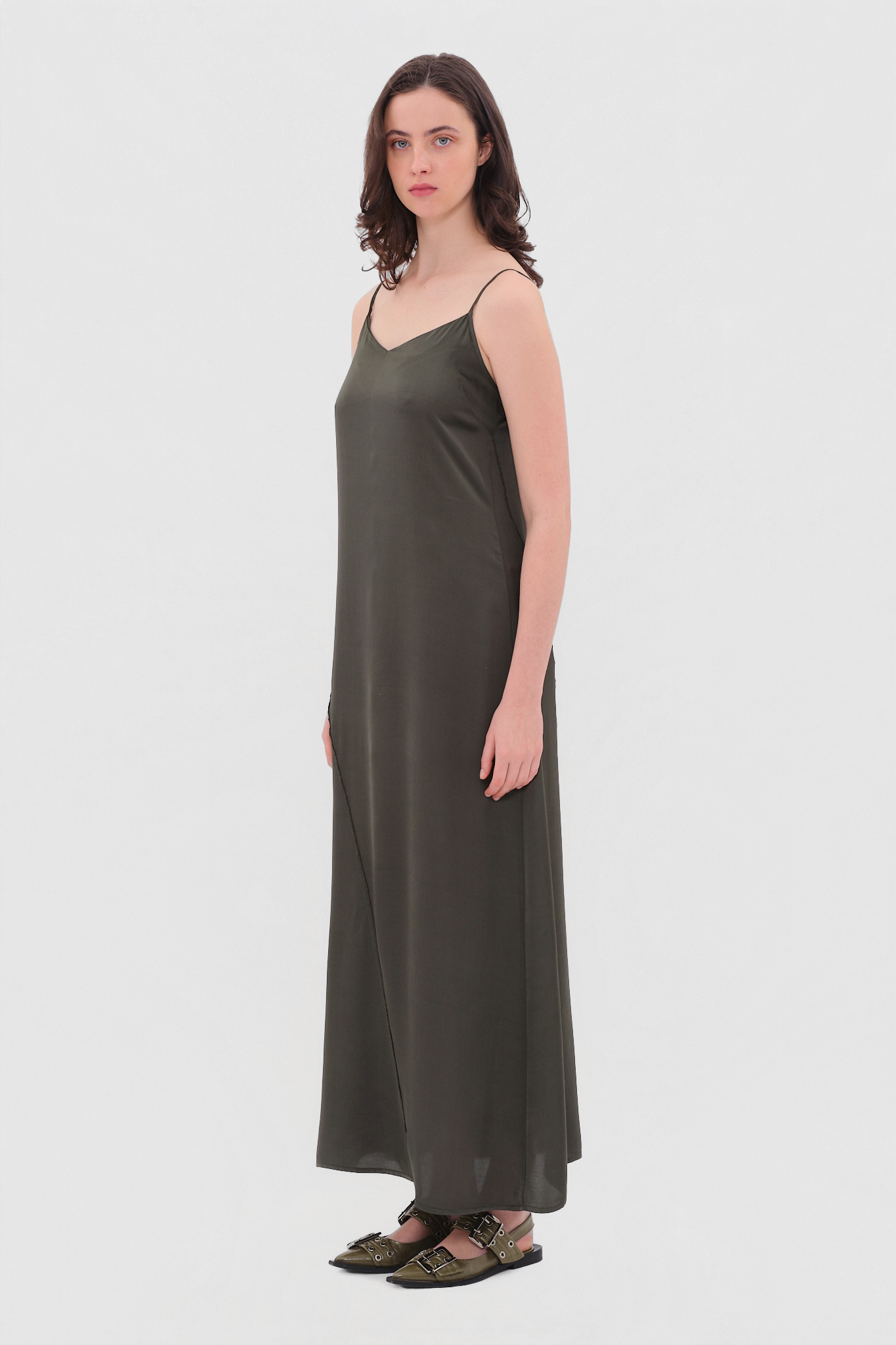SATIN MAXI DRESS