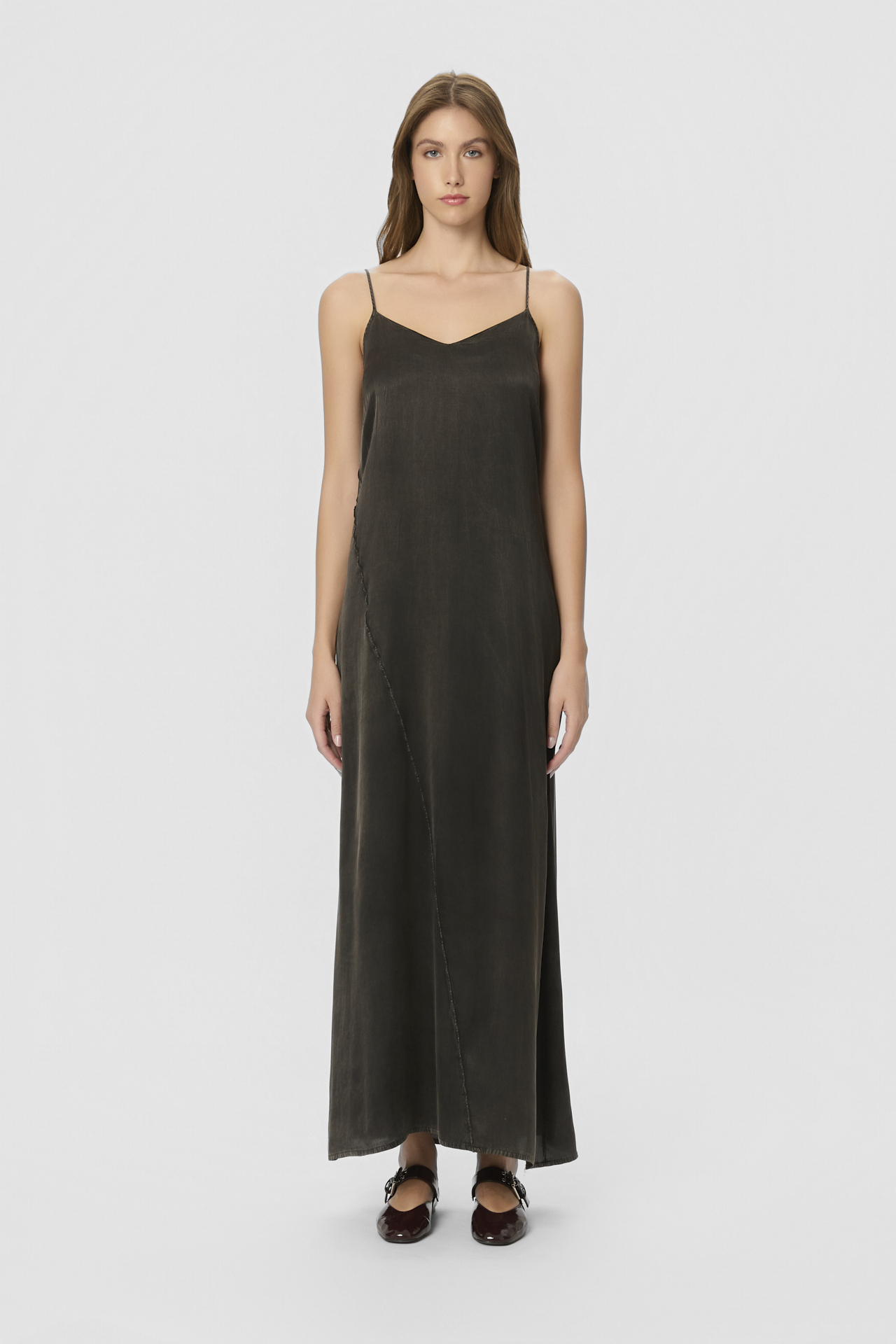SATIN MAXI DRESS