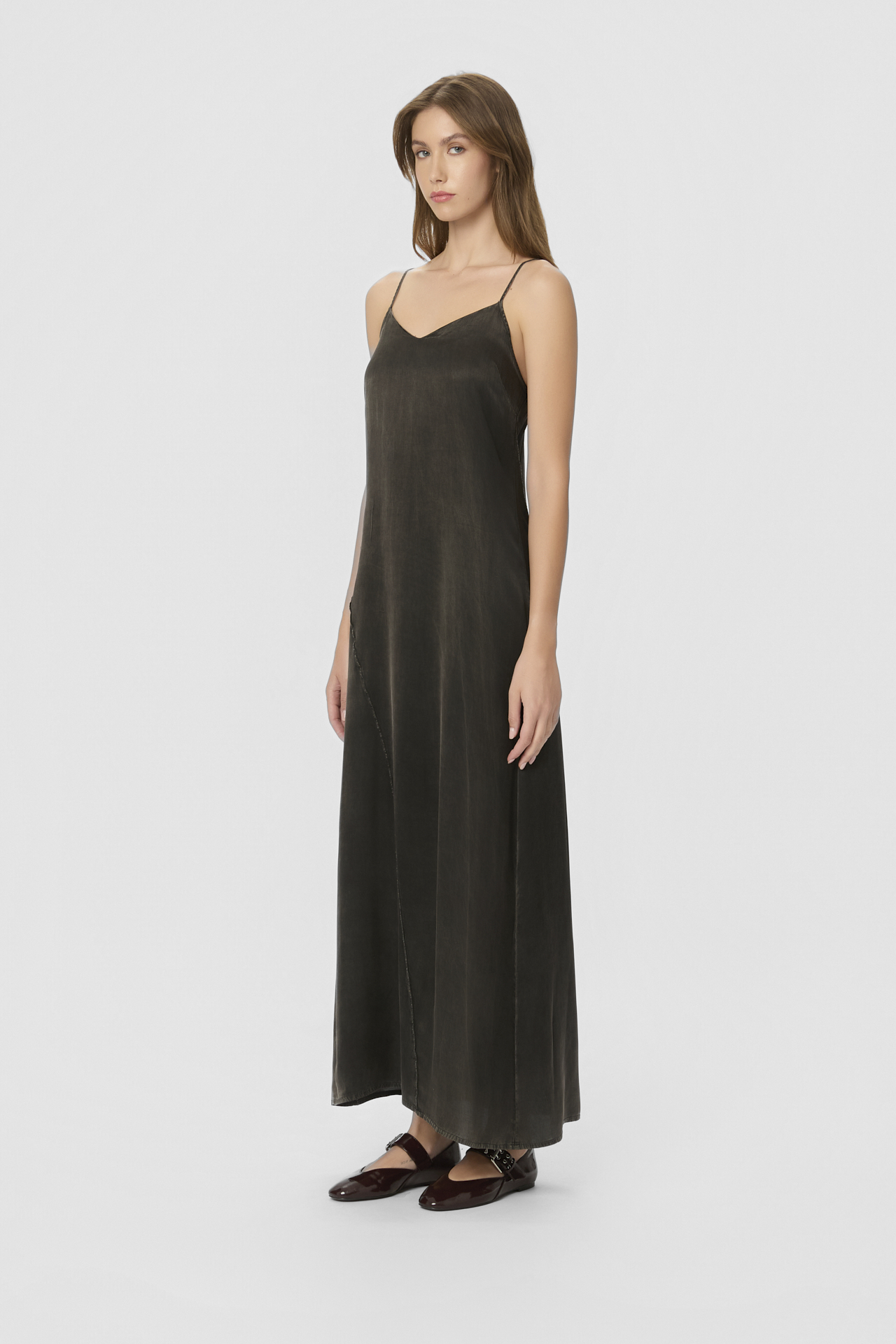 SATIN MAXI DRESS
