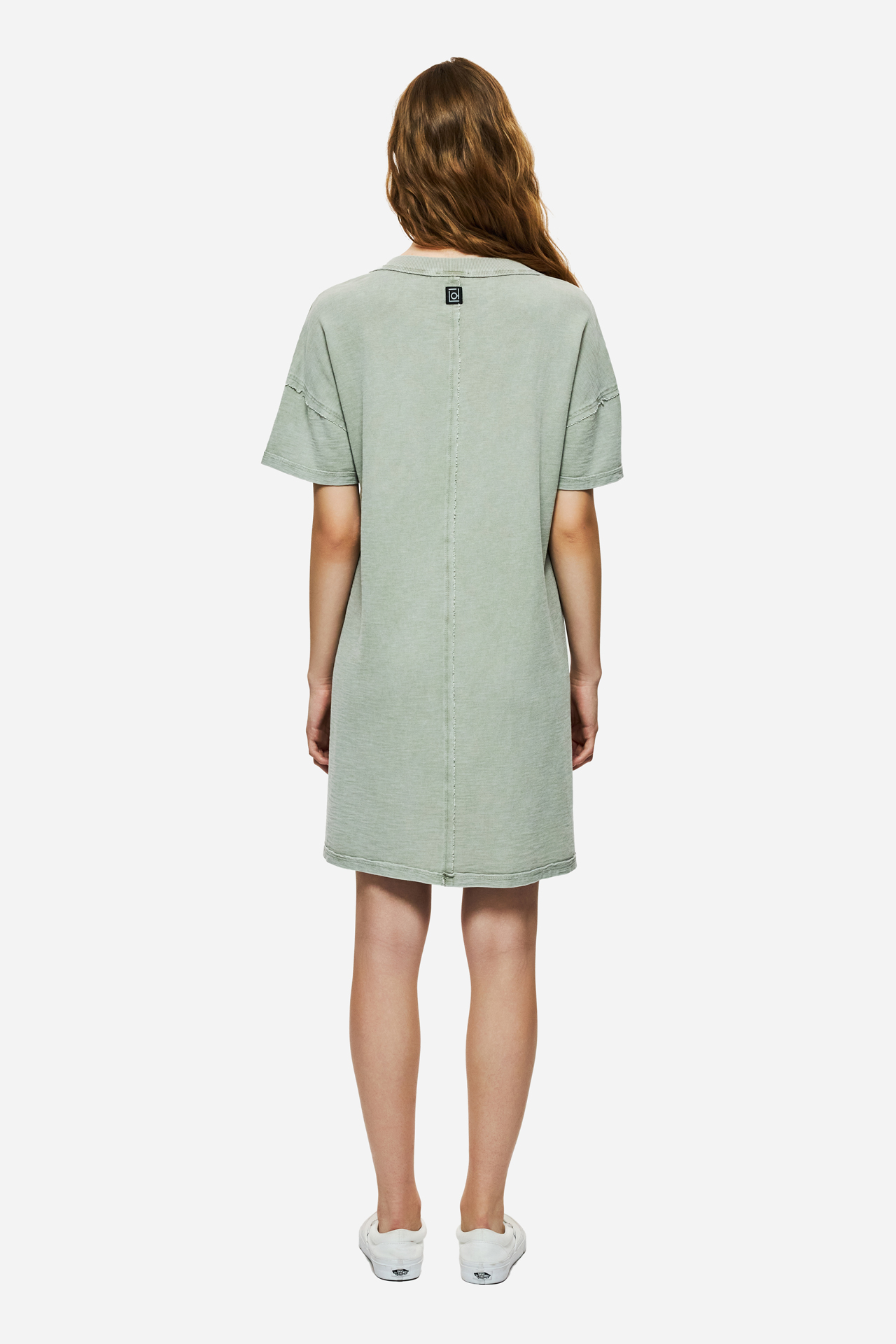 SLUB DRESS WITH RAW EDGES