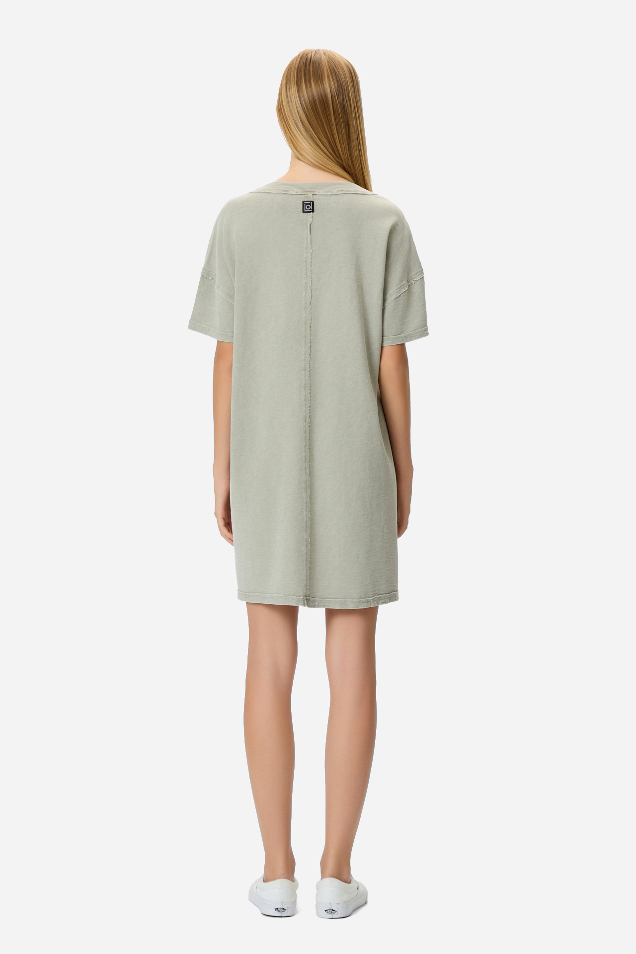 SLUB DRESS WITH RAW EDGES