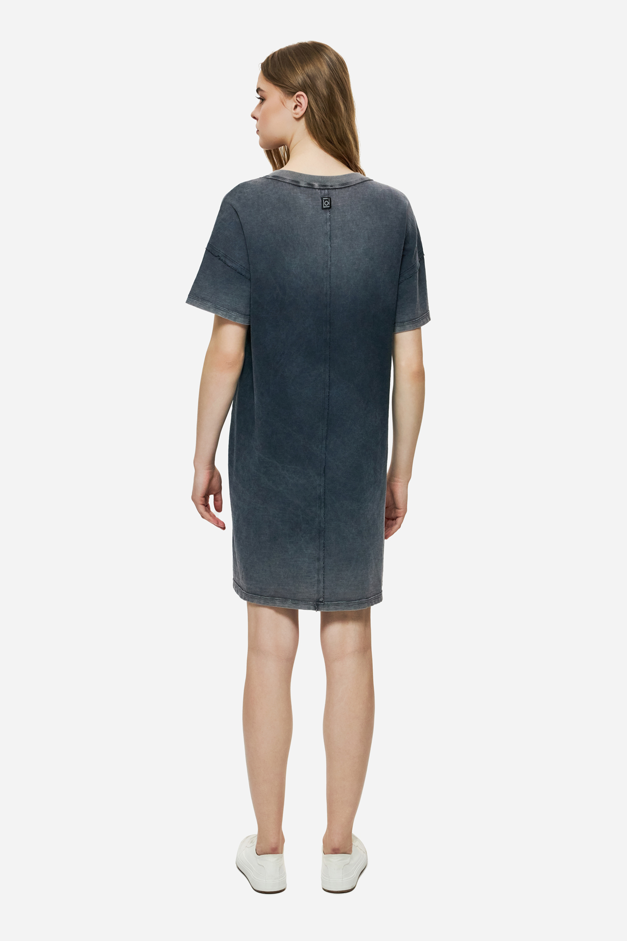 SLUB DRESS WITH RAW EDGES