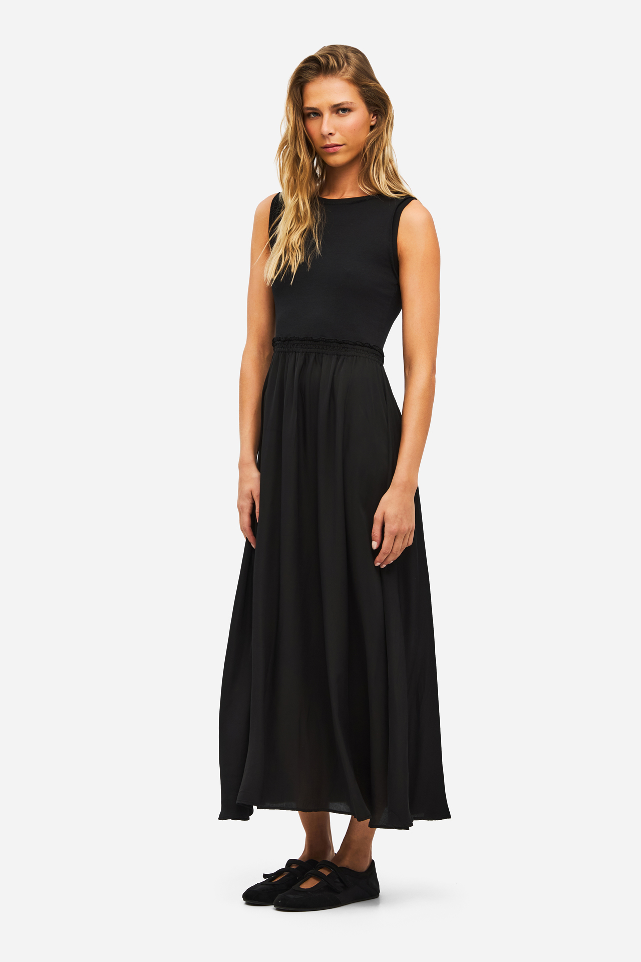 2 FABRIC MIDI DRESS