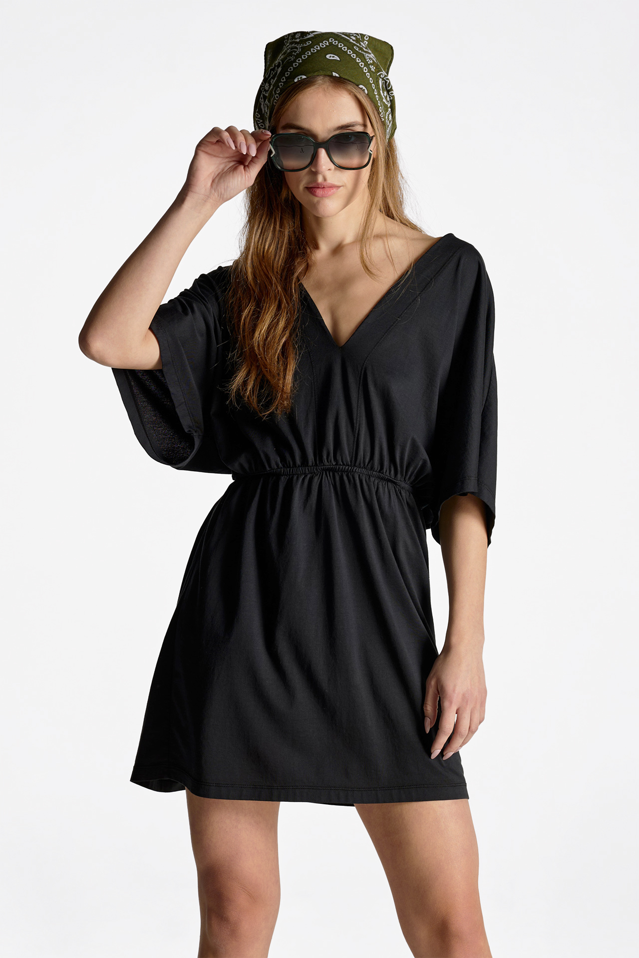 V-Neck Cotton Dress