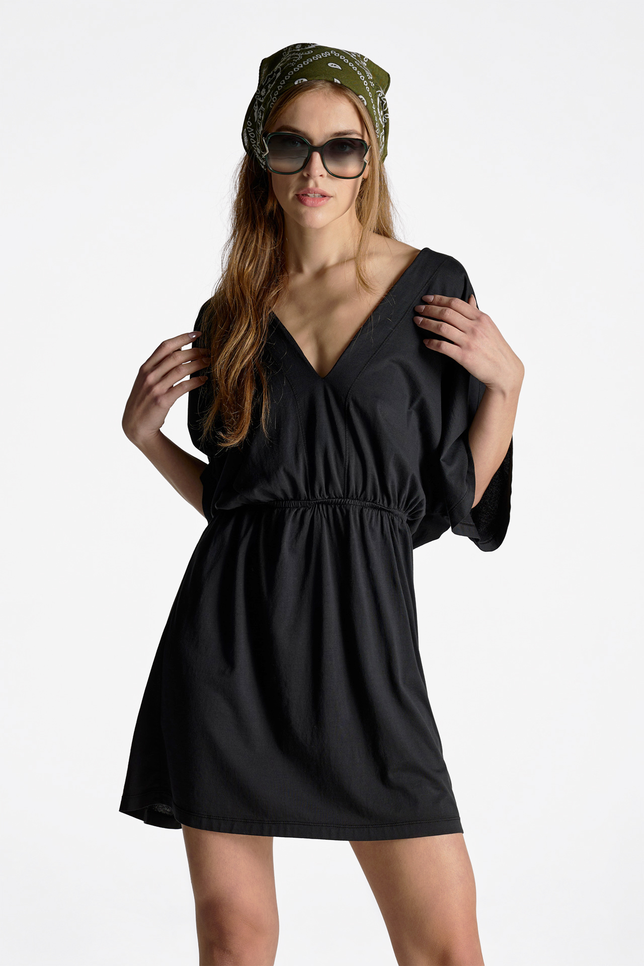 V-Neck Cotton Dress