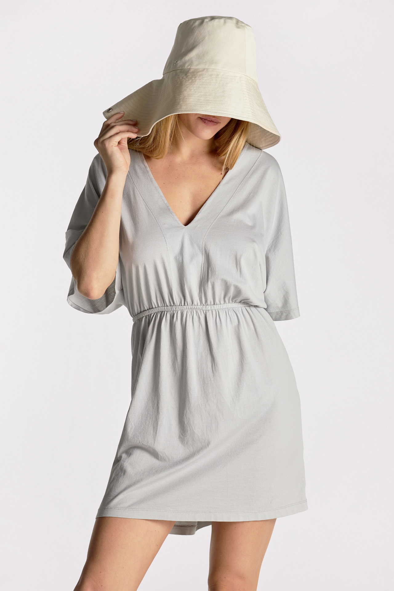 V-Neck Cotton Dress