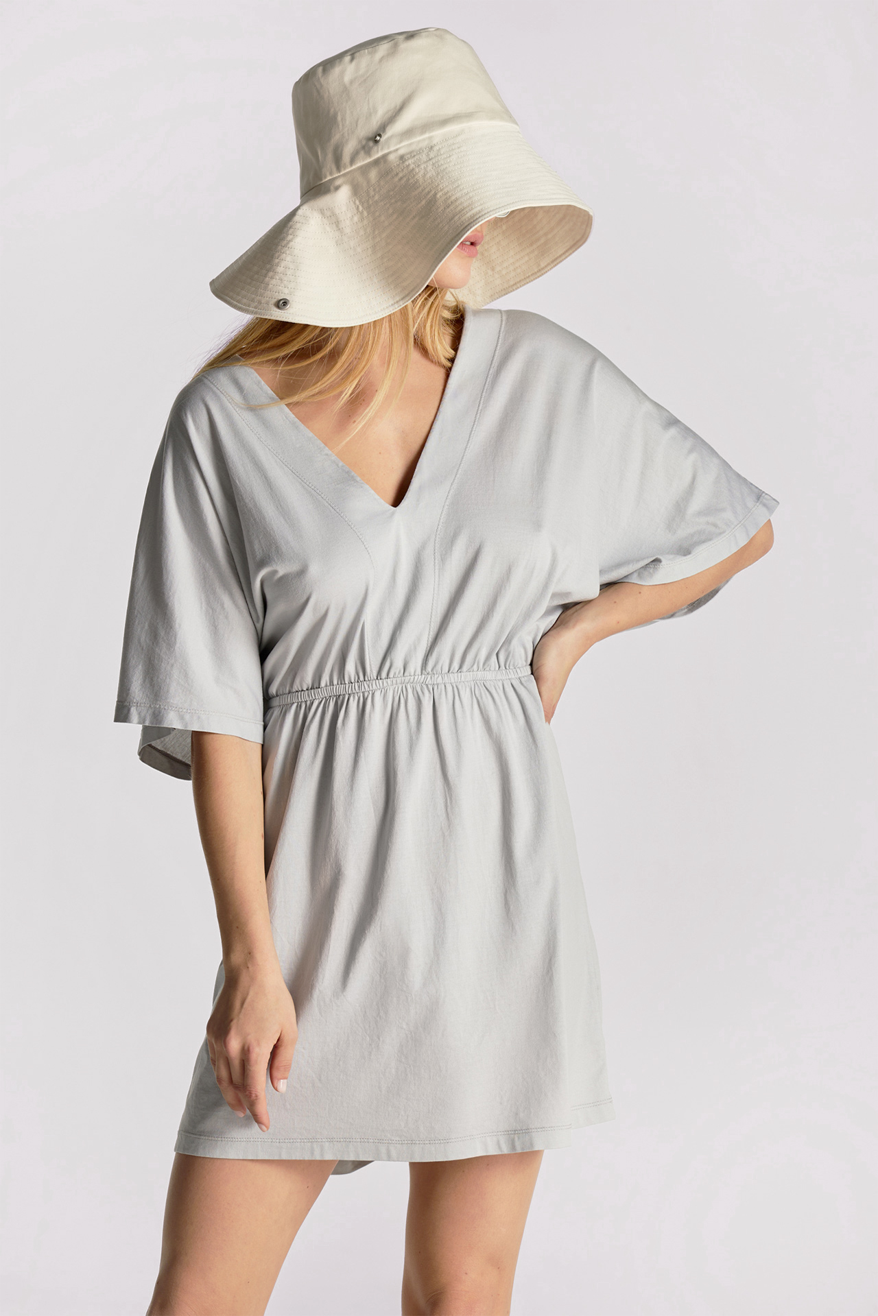 V-Neck Cotton Dress