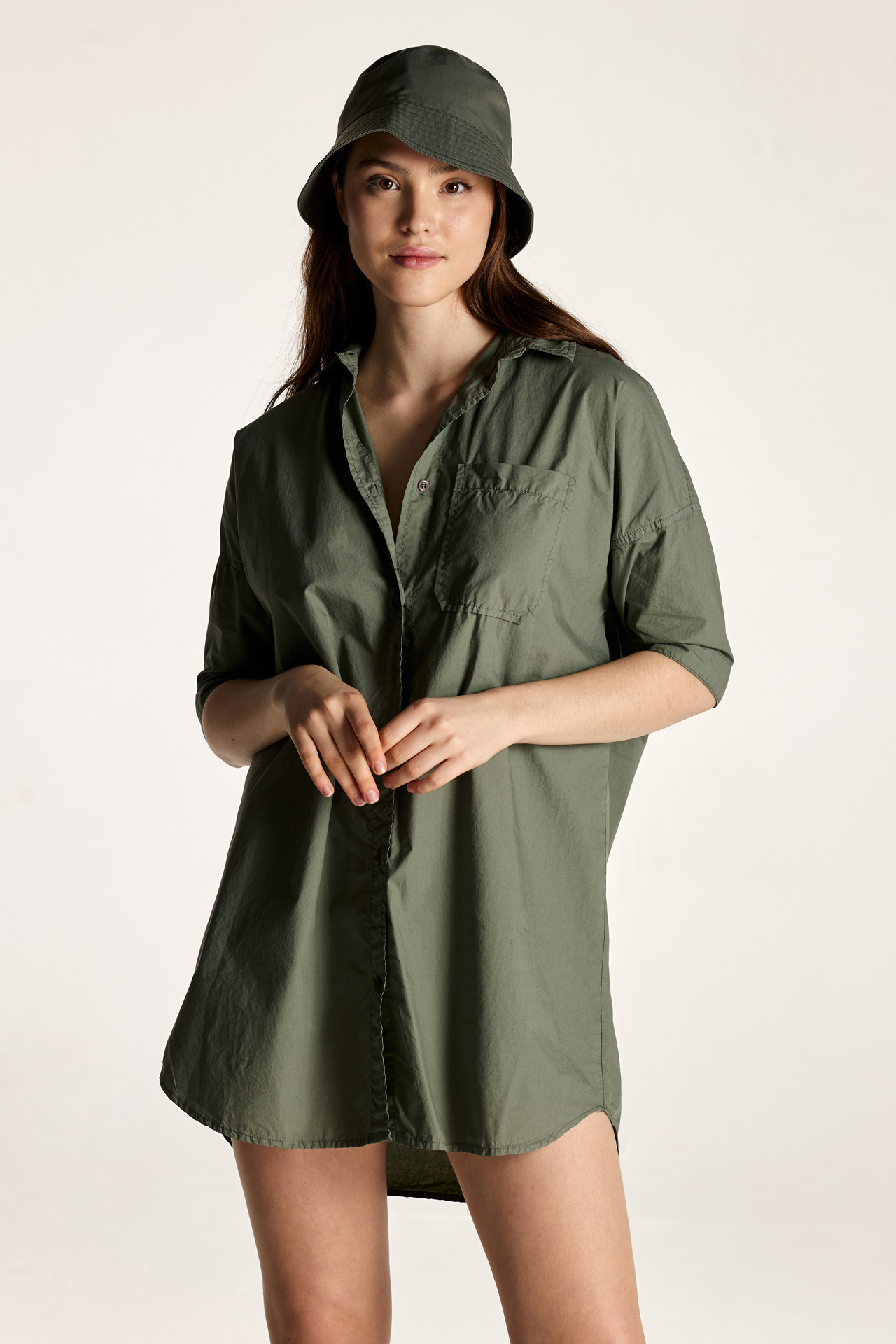 Short Oversized Shirt Dress