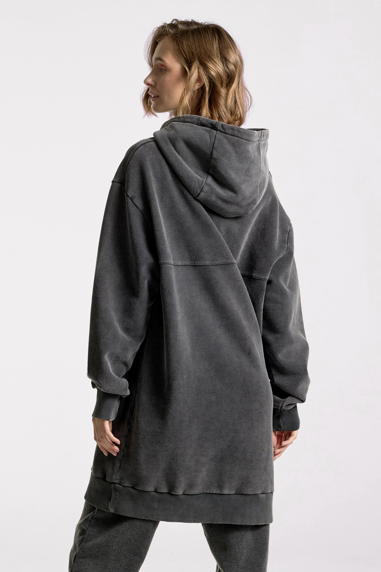 Oversized Mixed Fabric Hoodie