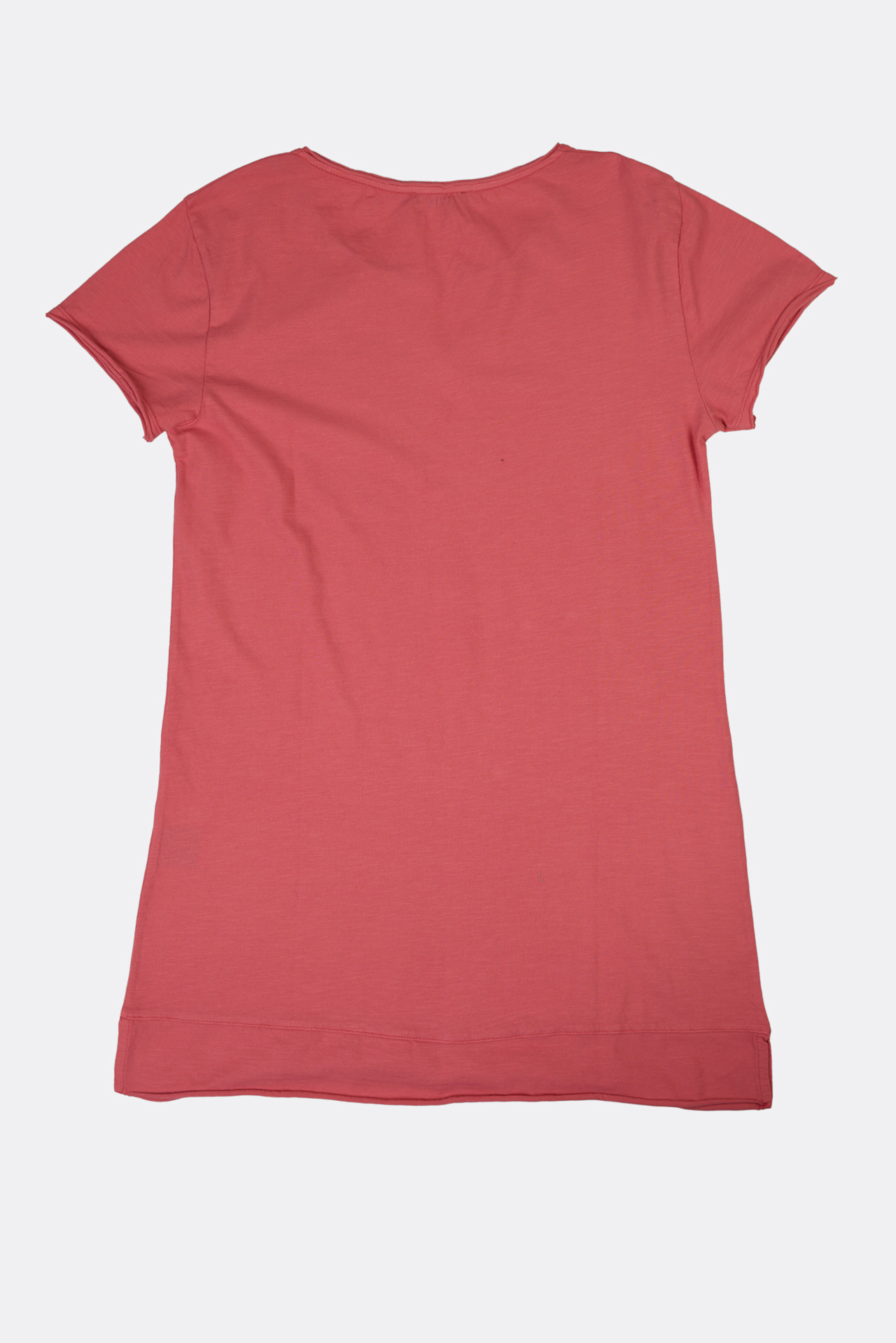 Raw Edge Detail Short Sleeve Dress