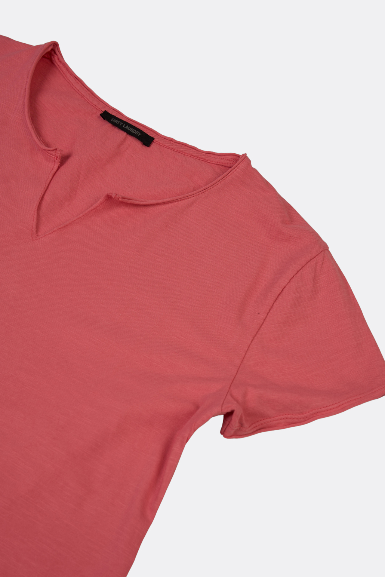 Raw Edge Detail Short Sleeve Dress