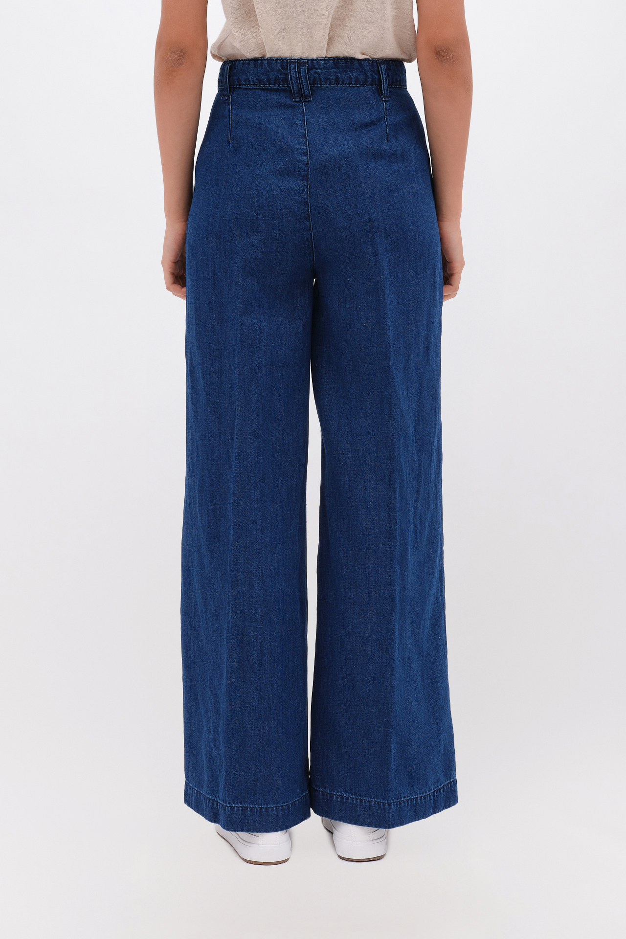 WIDE LEG DENIM TROUSERS