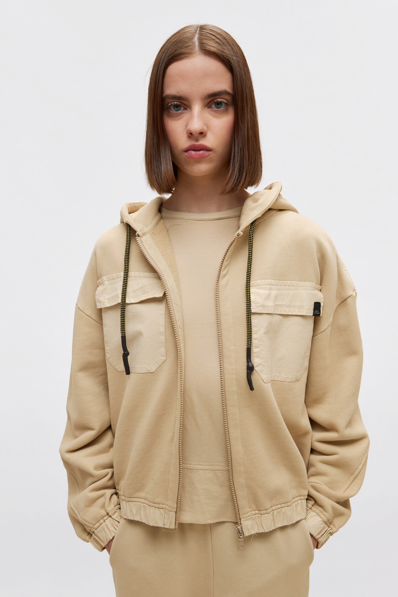 Contrast Full Zip