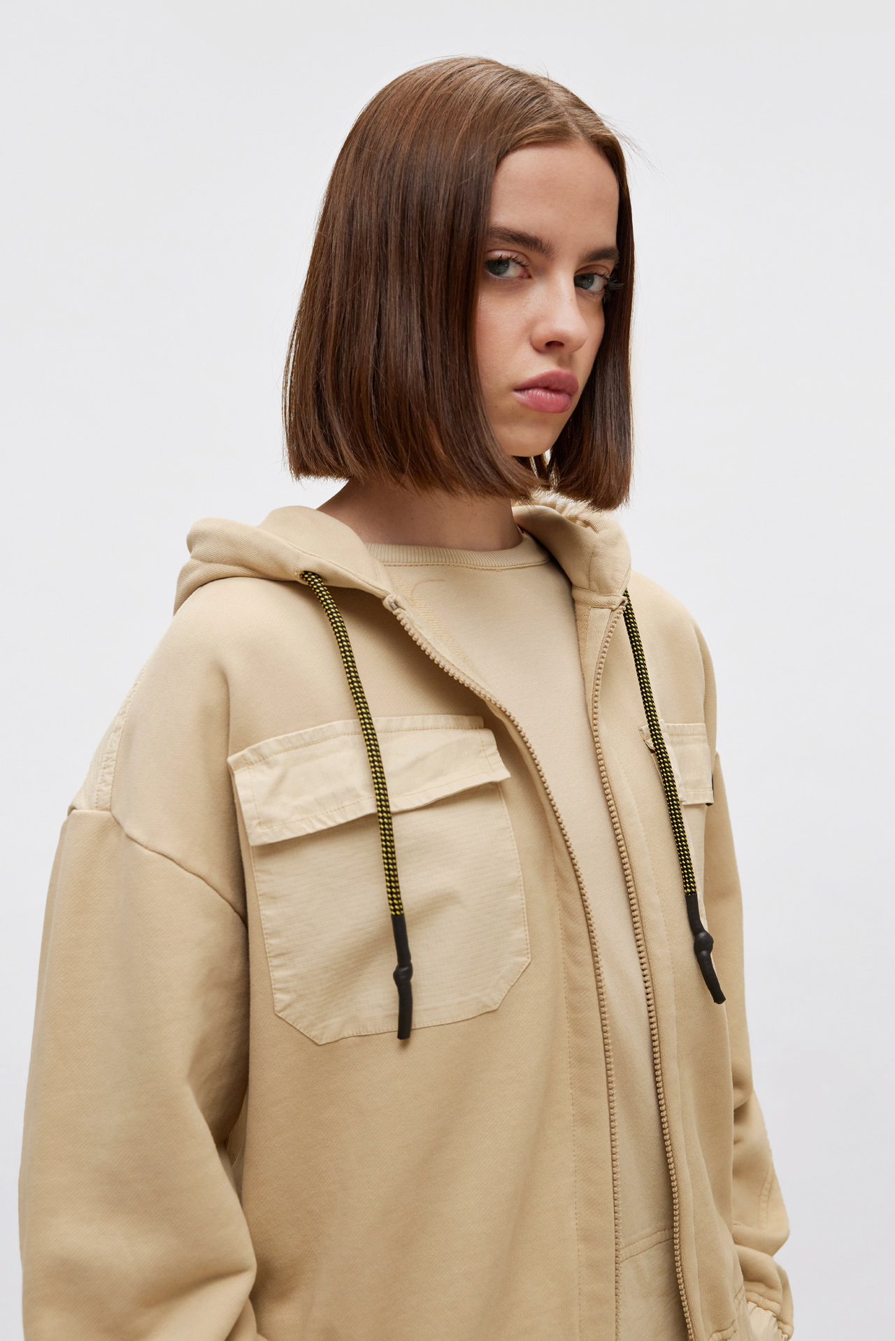 Contrast Full Zip