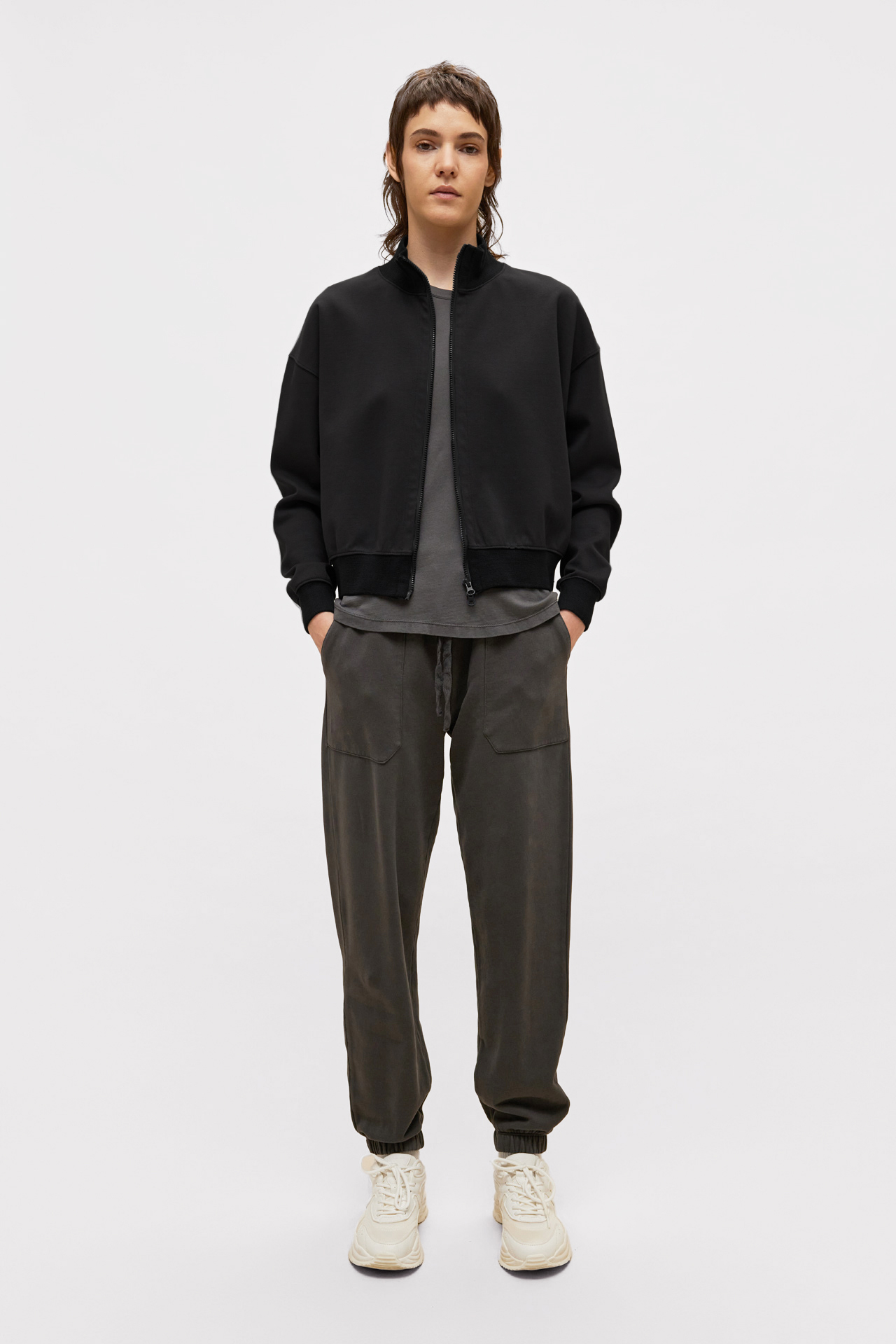 Cropped Full Zip