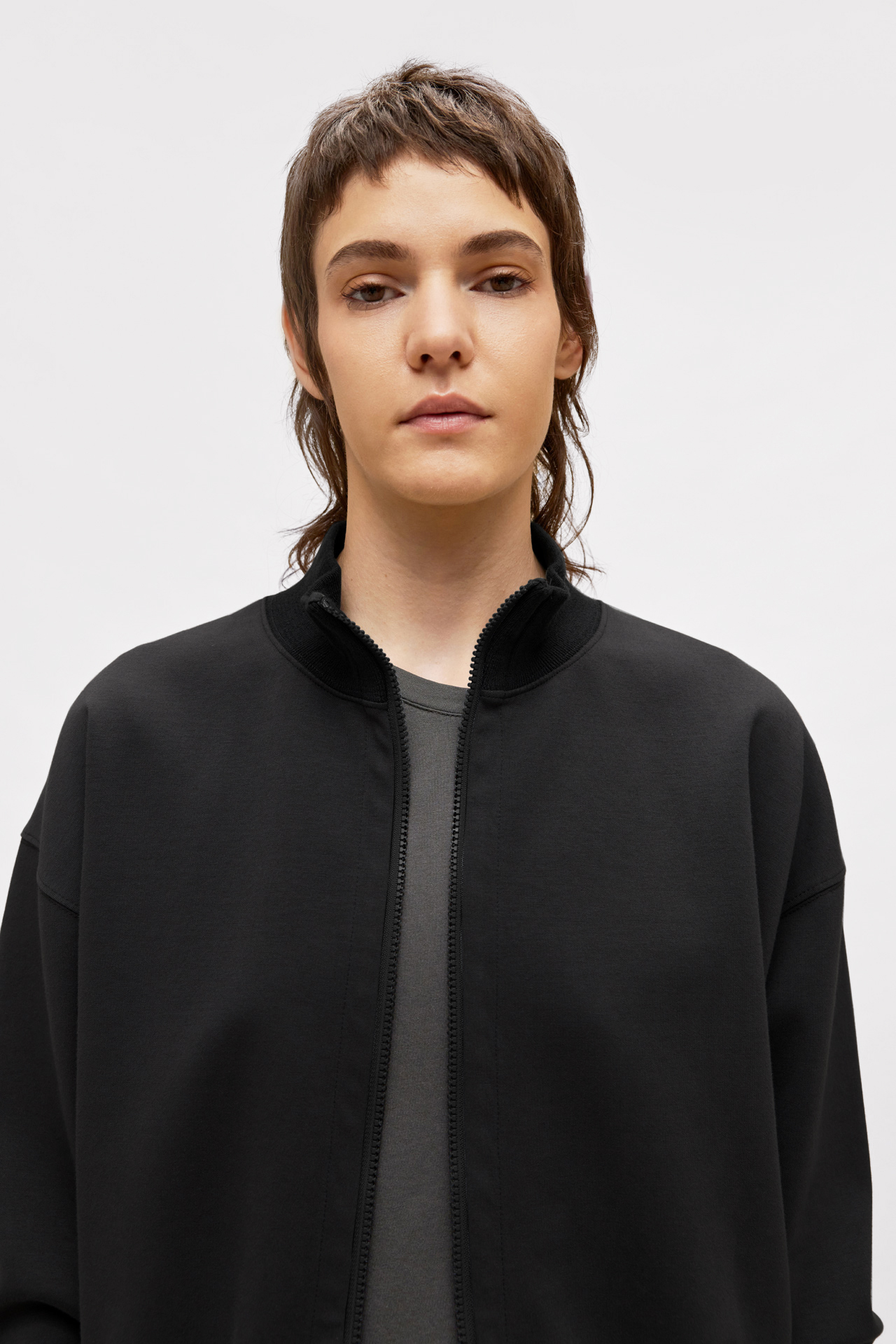 Cropped Full Zip