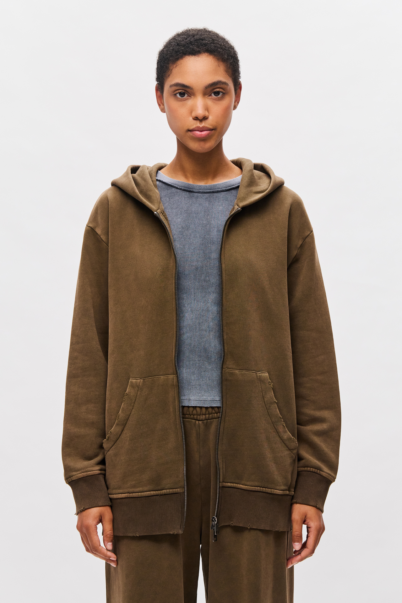 OVERSIZED FULLZIP WITH DESTROYS