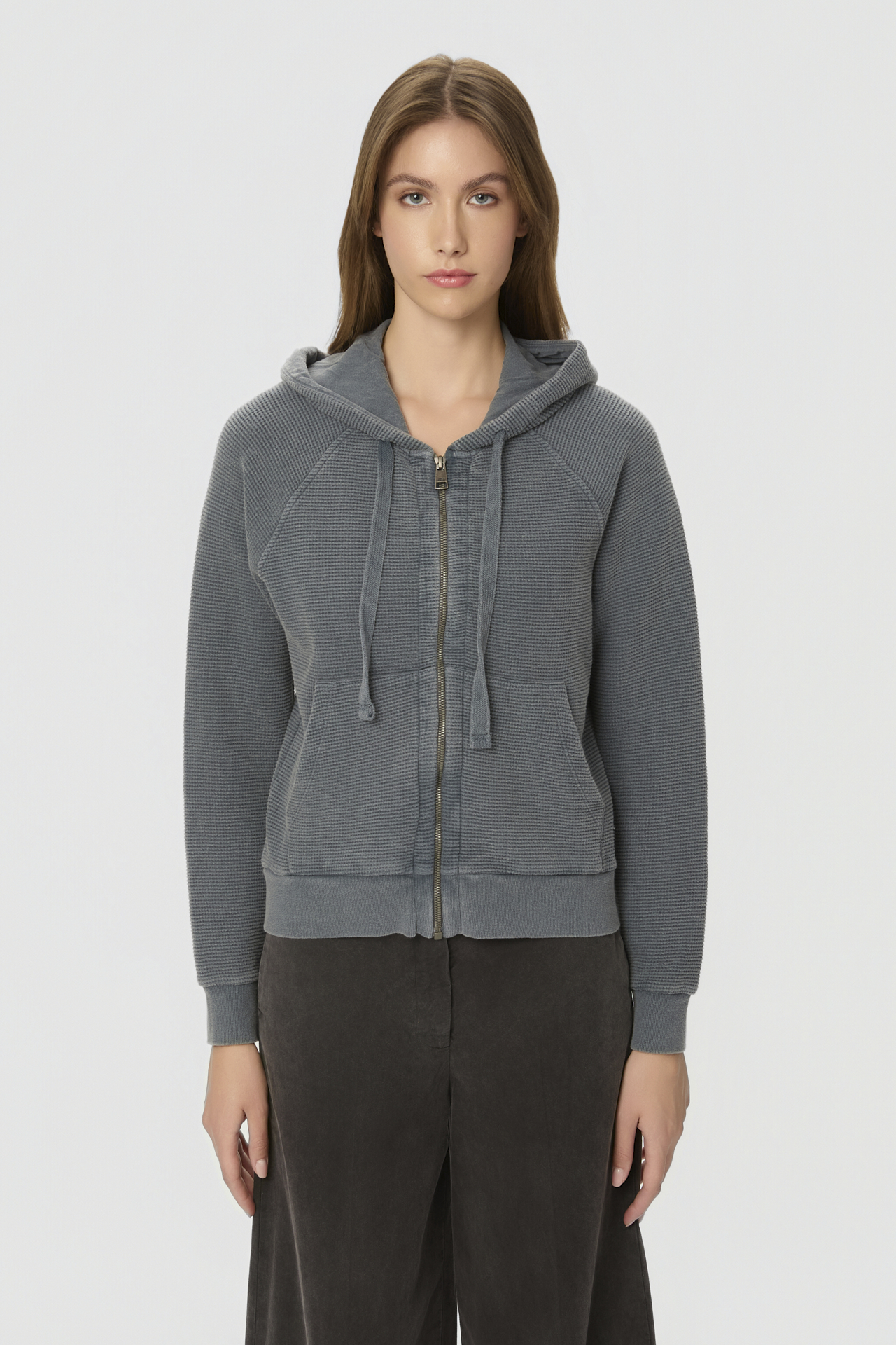 WAFFLE RAGLAN FULLZIP