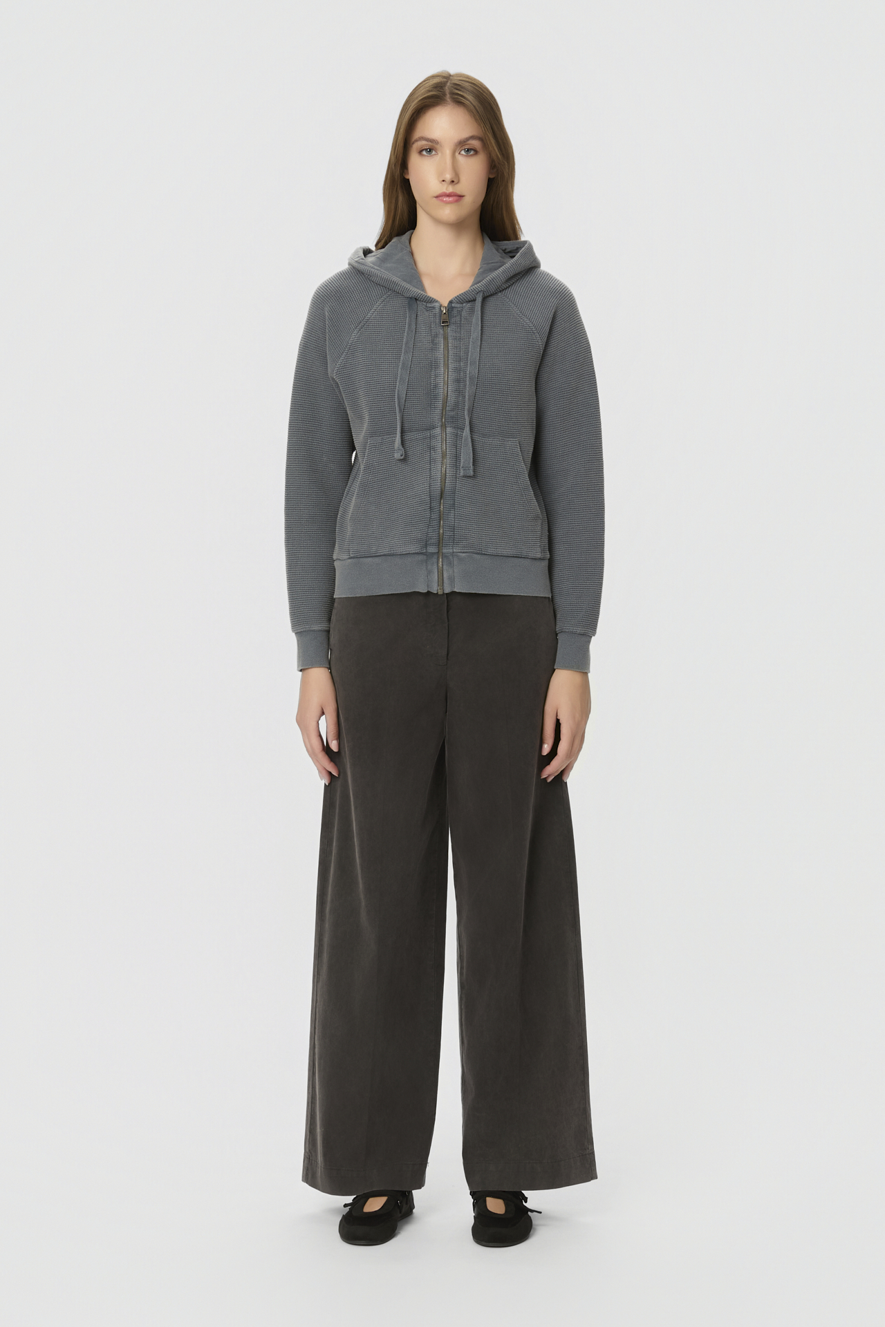 WAFFLE RAGLAN FULLZIP